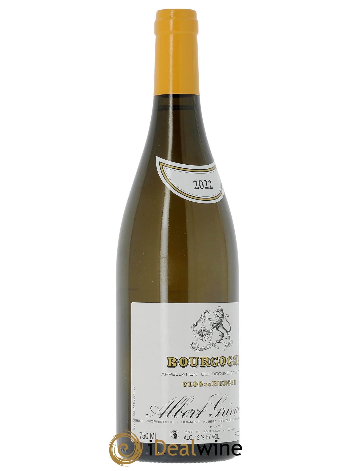 Bourgogne Clos Du Murger Albert Grivault 2022 - Lot de 1 bouteille - 1
