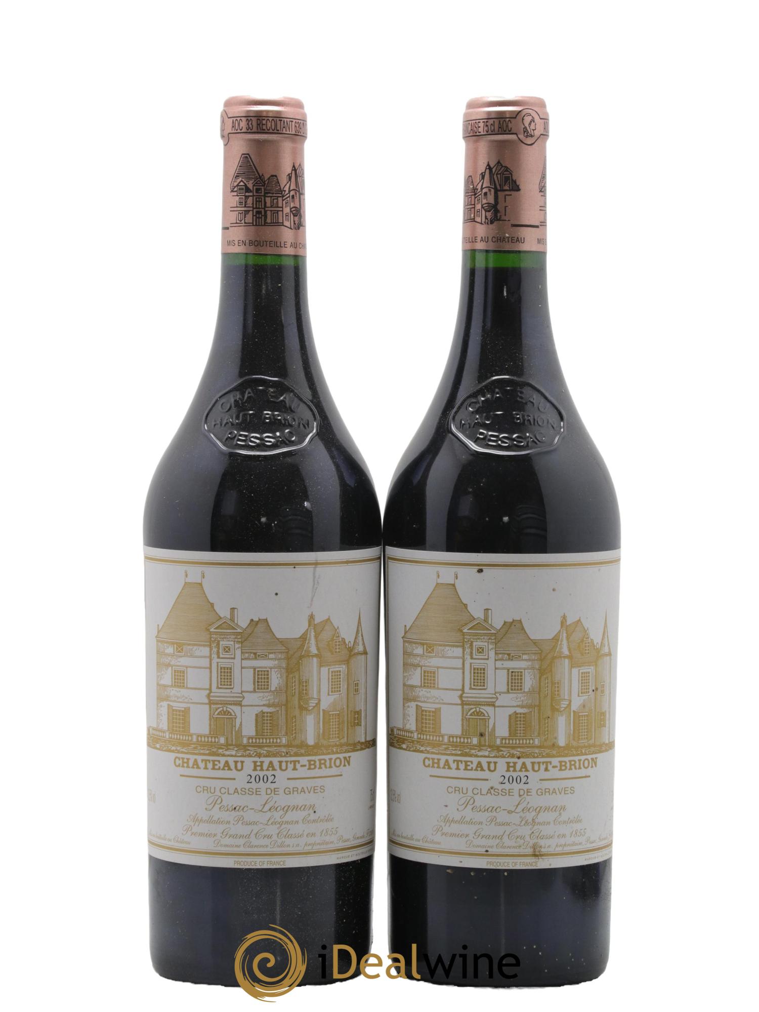 Château Haut Brion 1er Grand Cru Classé 2002 - Lot de 2 bouteilles - 0