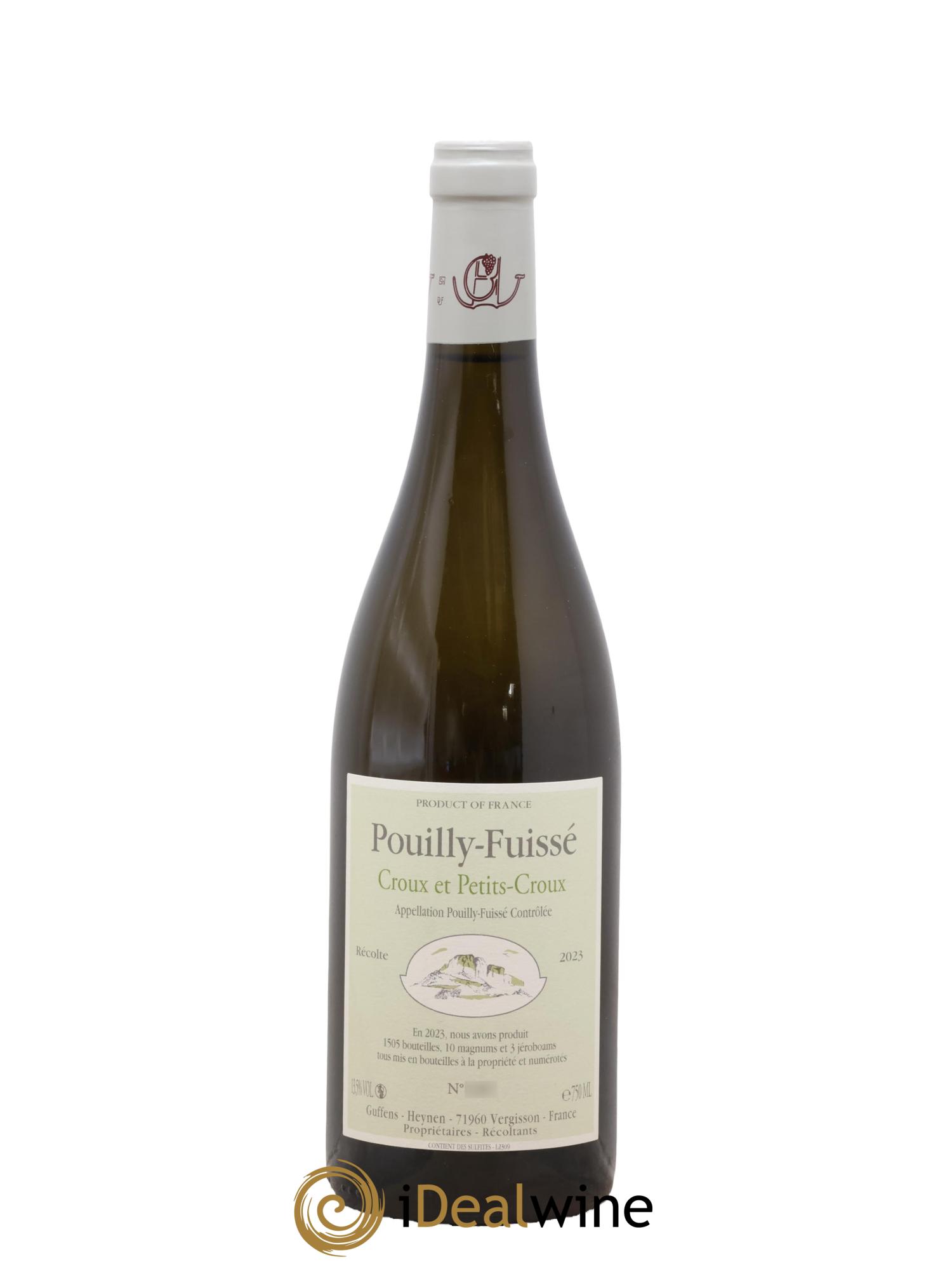 Pouilly Fuissé Croux et Petits croux Guffens-Heynen 2023 - Lot de 1 bouteille - 0