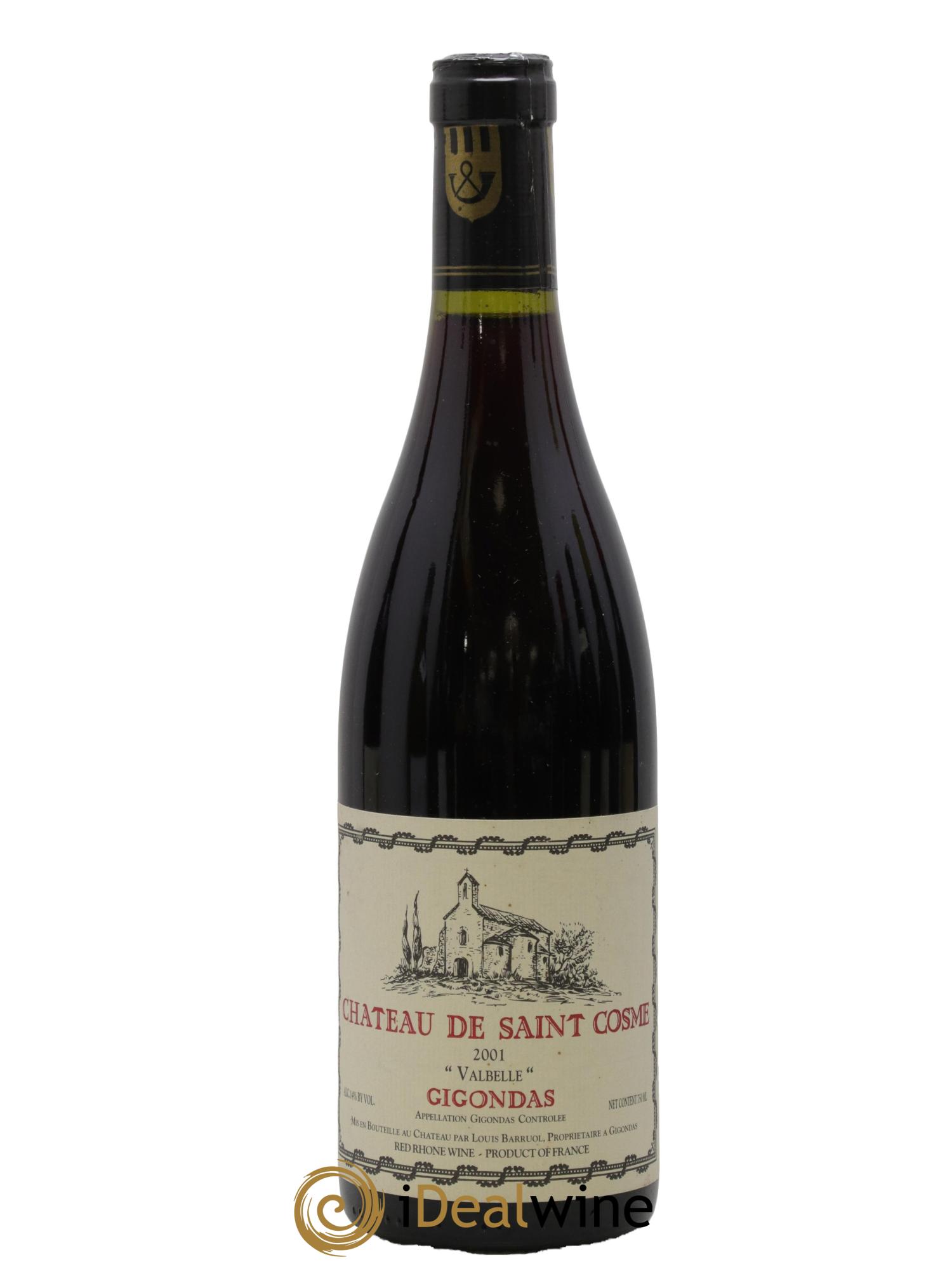 Gigondas Valbelle Saint Cosme 2001 - Lot de 1 bouteille - 0