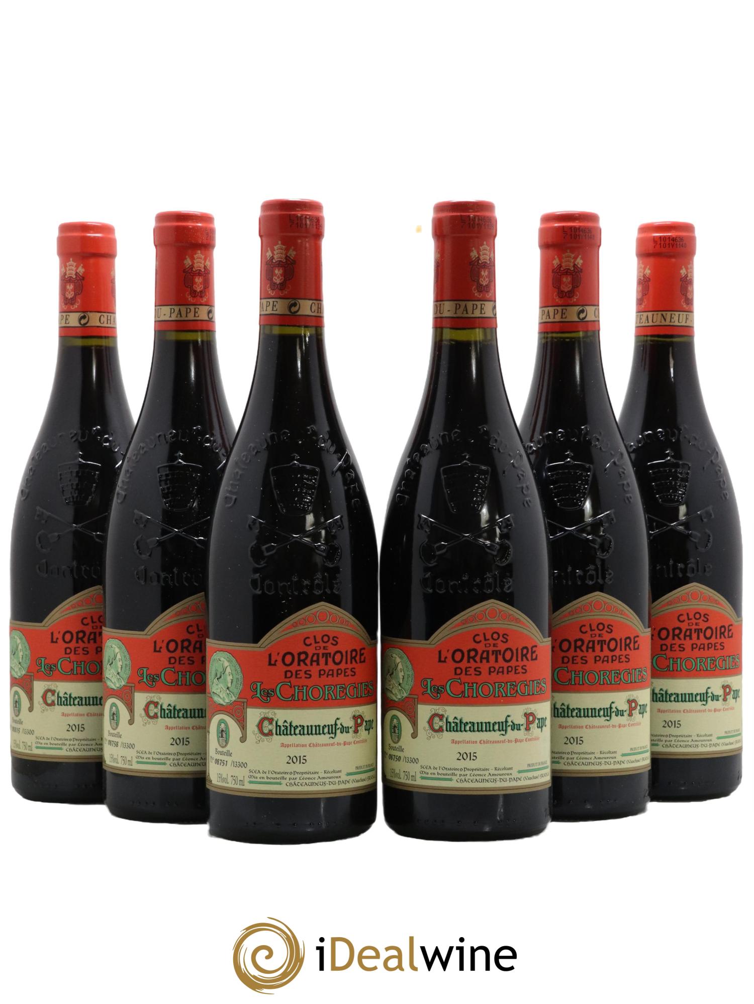 Châteauneuf-du-Pape Les Choregies Clos de l'Oratoire des Papes 2015 - Lot de 6 bouteilles - 0