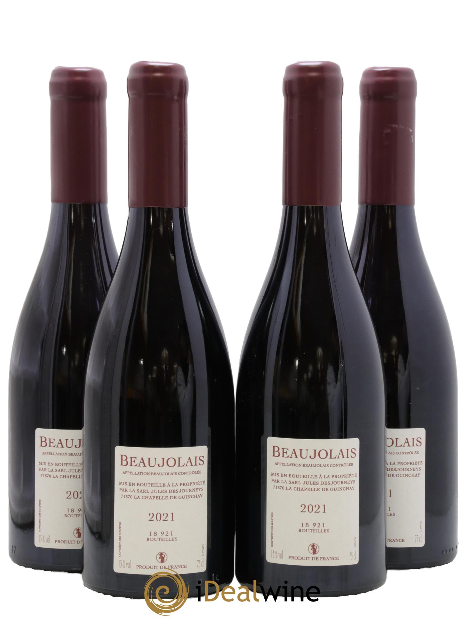 Beaujolais Jules Desjourneys 2021 - Posten von 4 Flaschen - 1