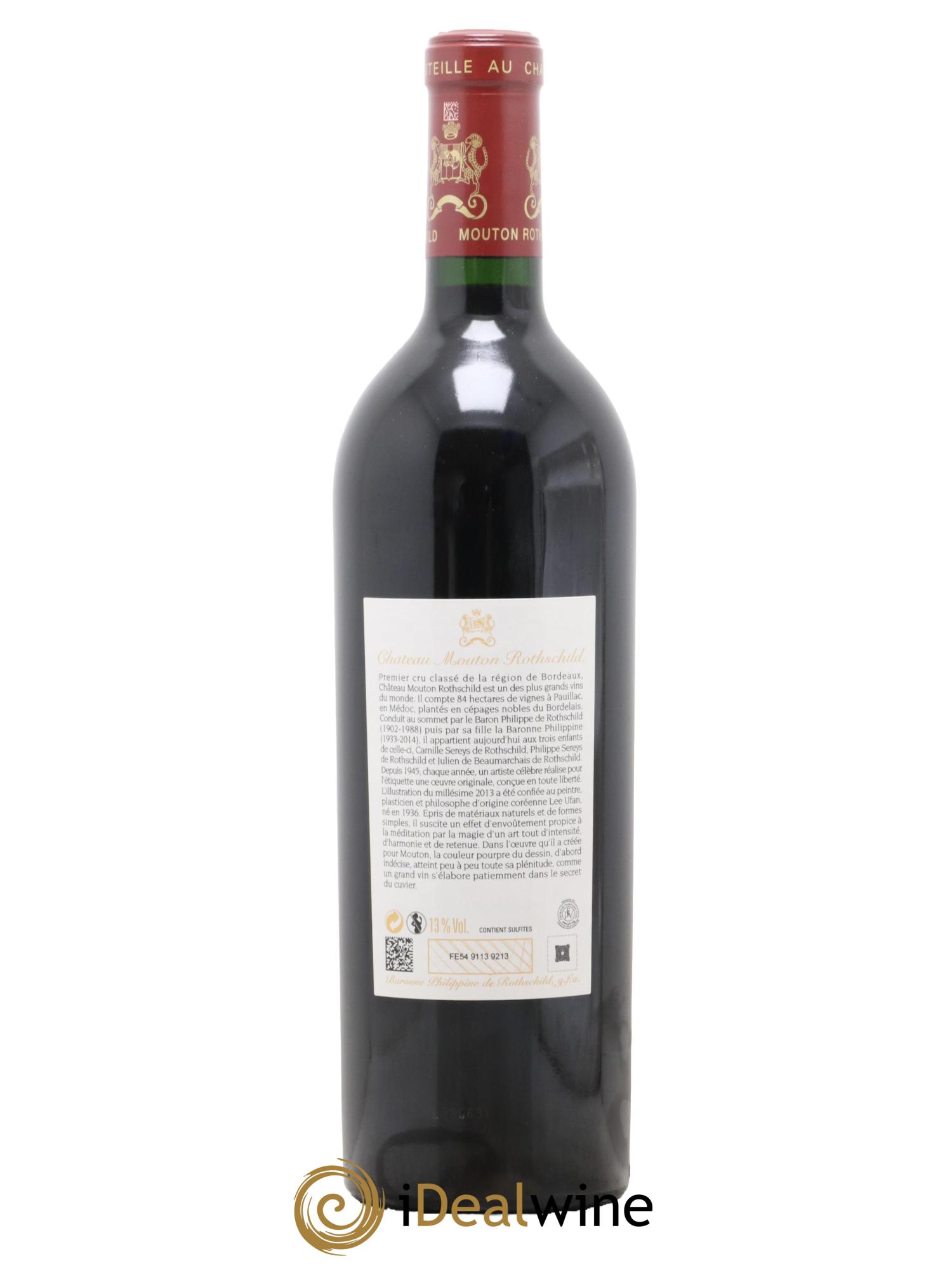 Château Mouton Rothschild 1er Grand Cru Classé 2013 - Lot de 1 bouteille - 1