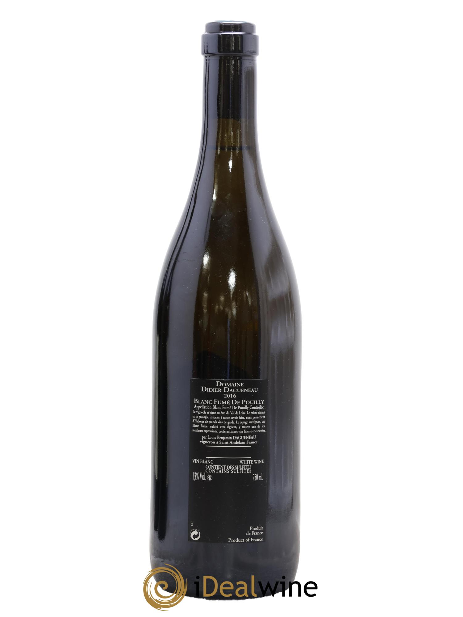 Vin de France (anciennement Pouilly-Fumé) Silex Dagueneau (Domaine Didier - Louis-Benjamin) 2016 - Lot of 1 bottle - 1