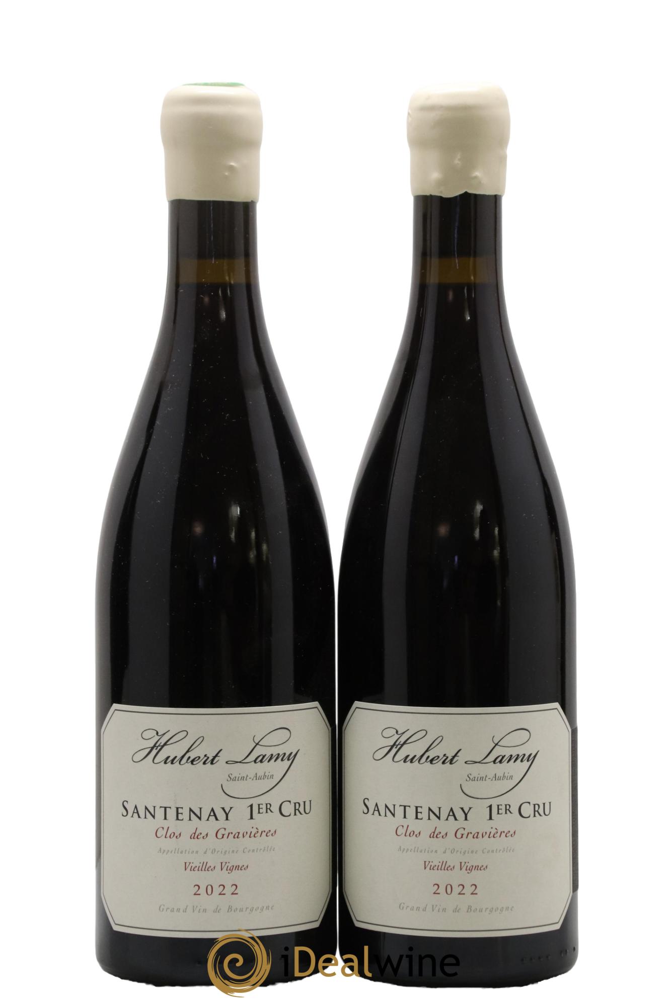 Santenay 1er Cru Clos des Gravières Vieilles Vignes Hubert Lamy 2022 - Lotto di 2 bottiglie - 0