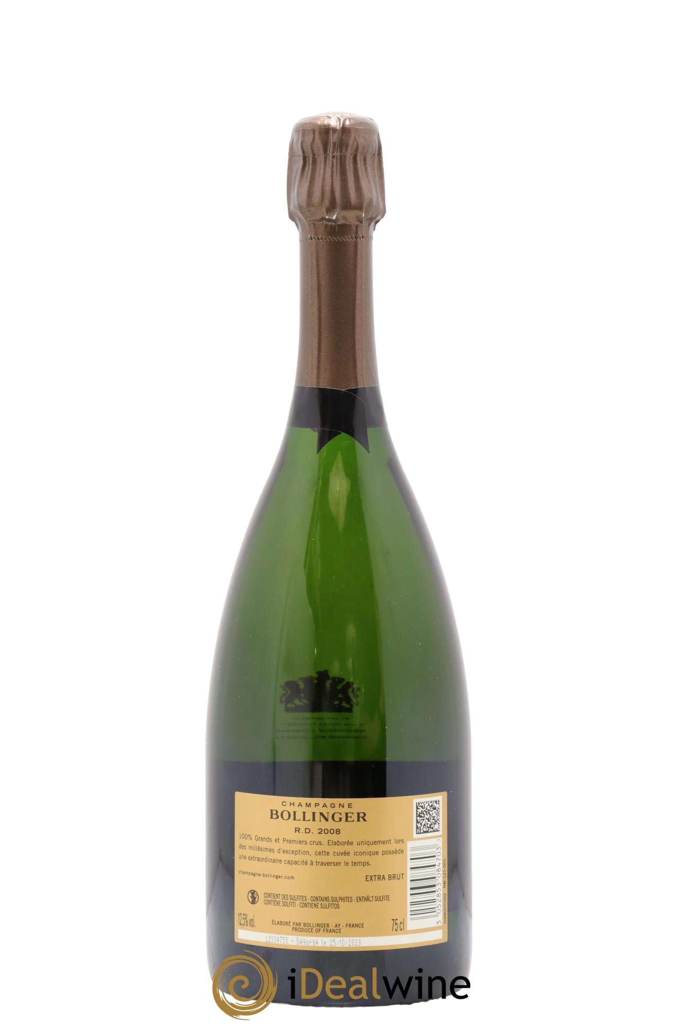 R.D. Extra-Brut Bollinger 2008 - Lot of 1 bottle - 1