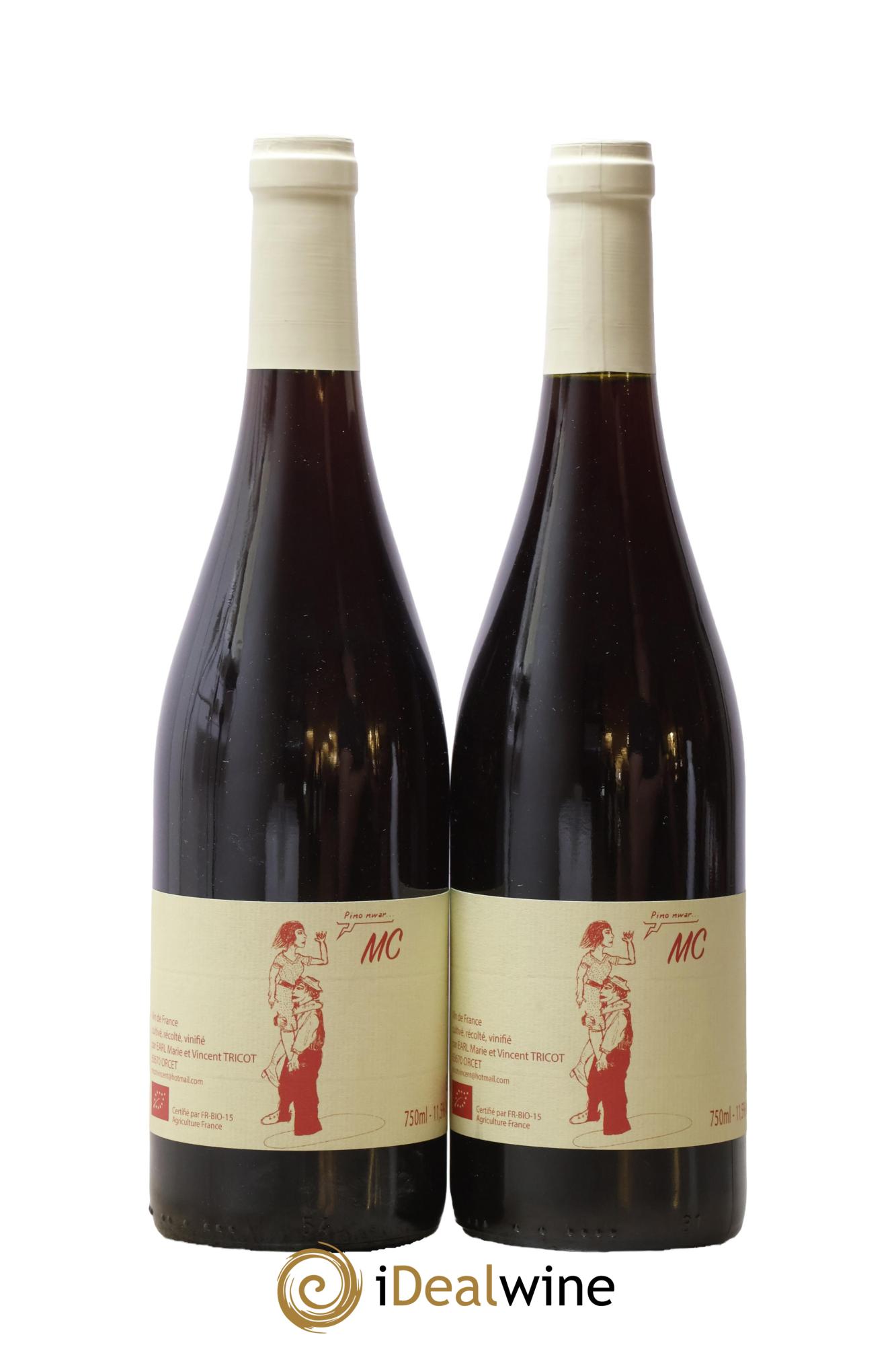 Vin de France MC Pinot Noir Vincent et Marie Tricot 2023 - Lot de 2 bouteilles - 0