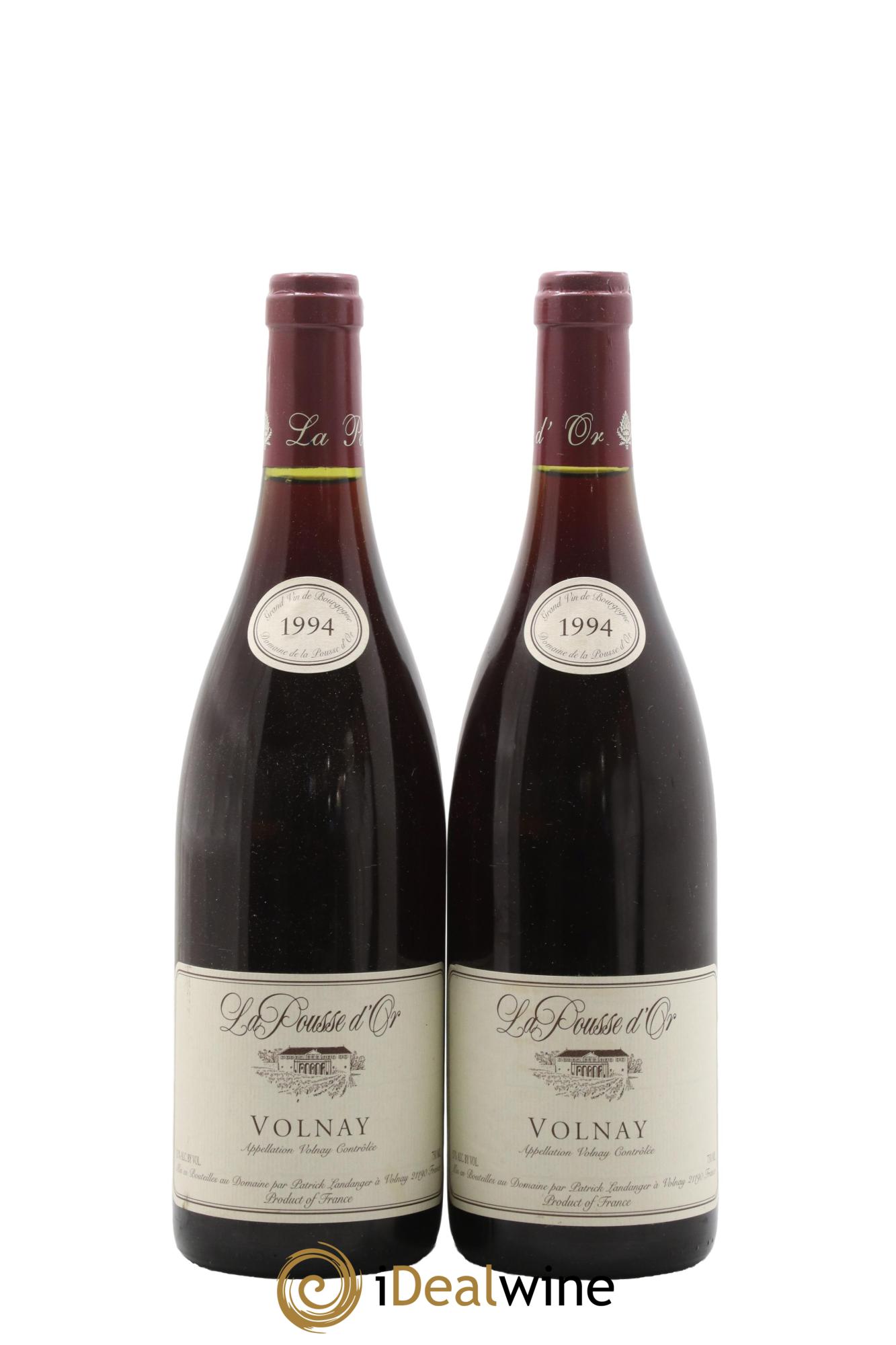 Volnay Domaine de la Pousse d'Or 1994 - Lot de 2 bouteilles - 0