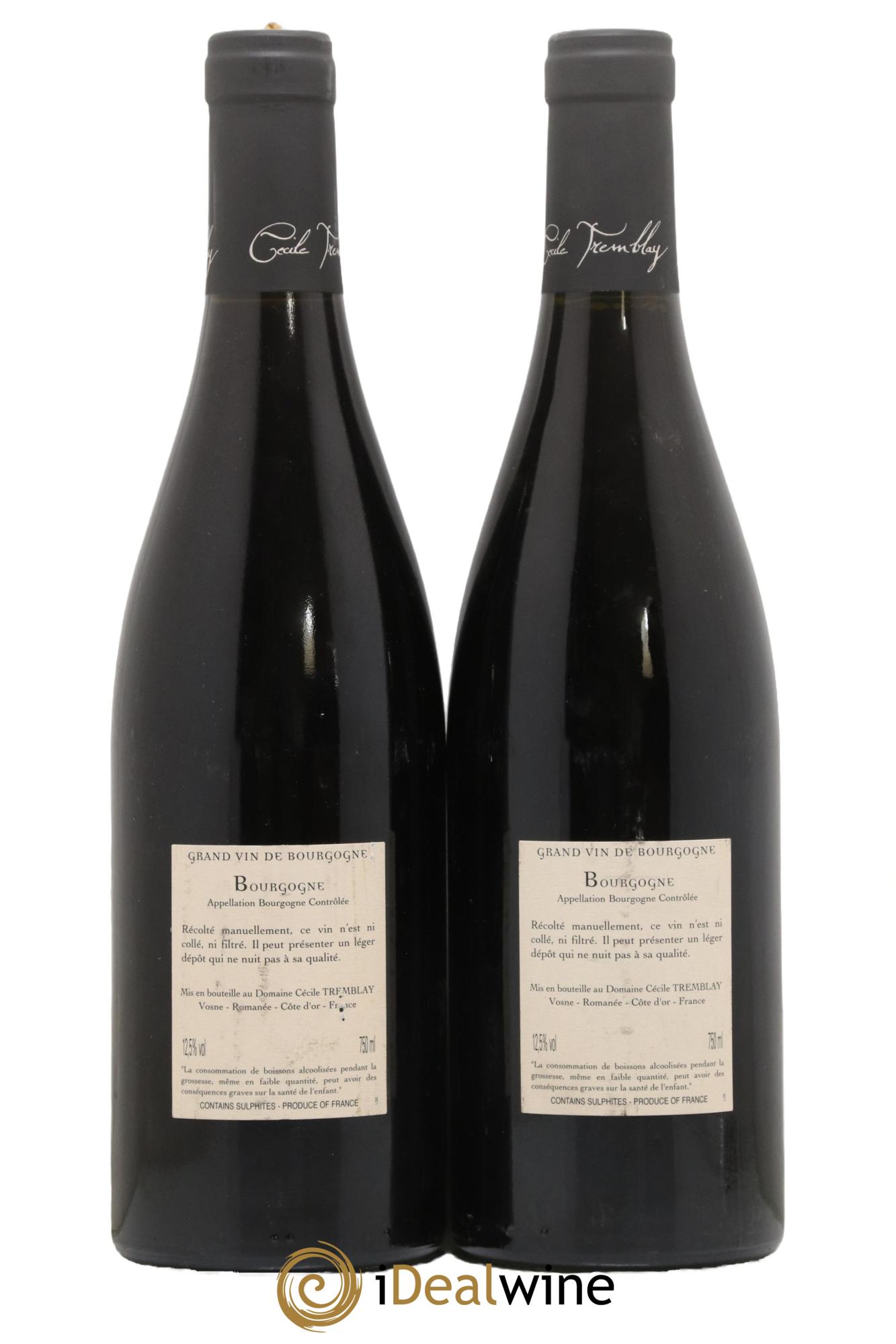 Bourgogne Côte-d'Or Cécile Tremblay 2012 - Lot de 2 bouteilles - 1