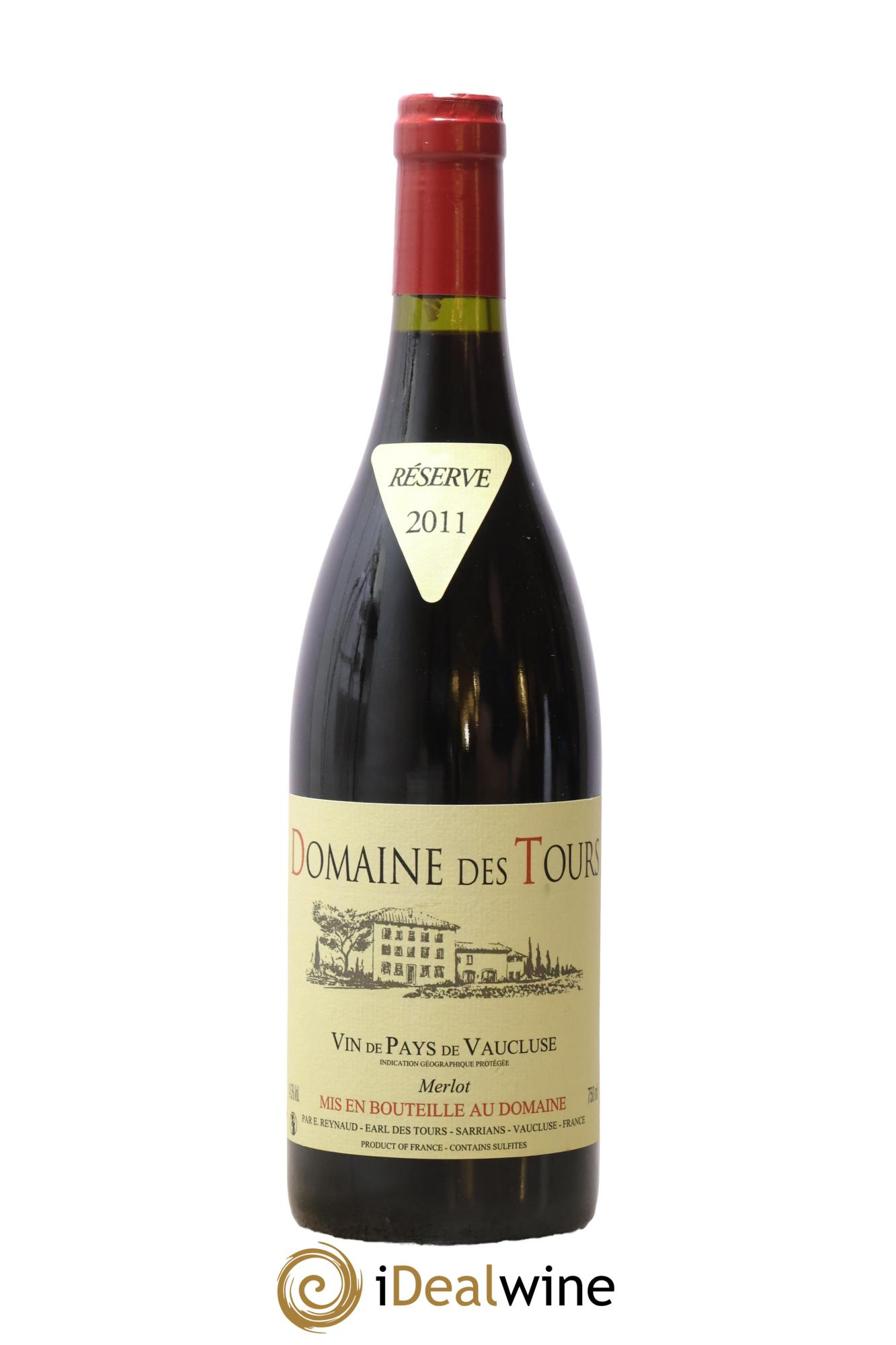 Vaucluse Domaine des Tours Merlot Emmanuel Reynaud 2011 - Posten von 1 Flasche - 0