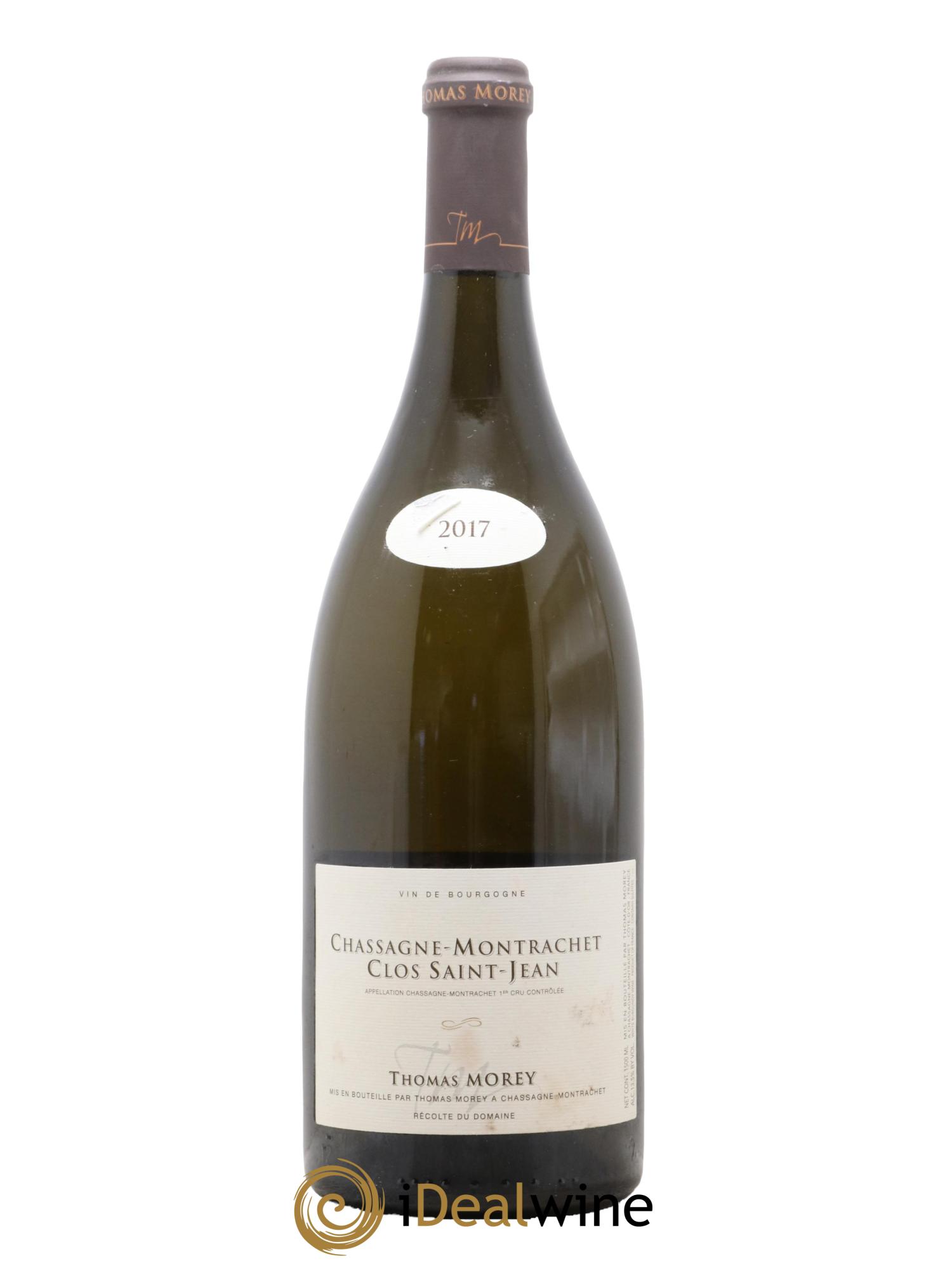 Chassagne-Montrachet 1er Cru Clos Saint-Jean Thomas Morey 2017 - Lot de 1 magnum - 0