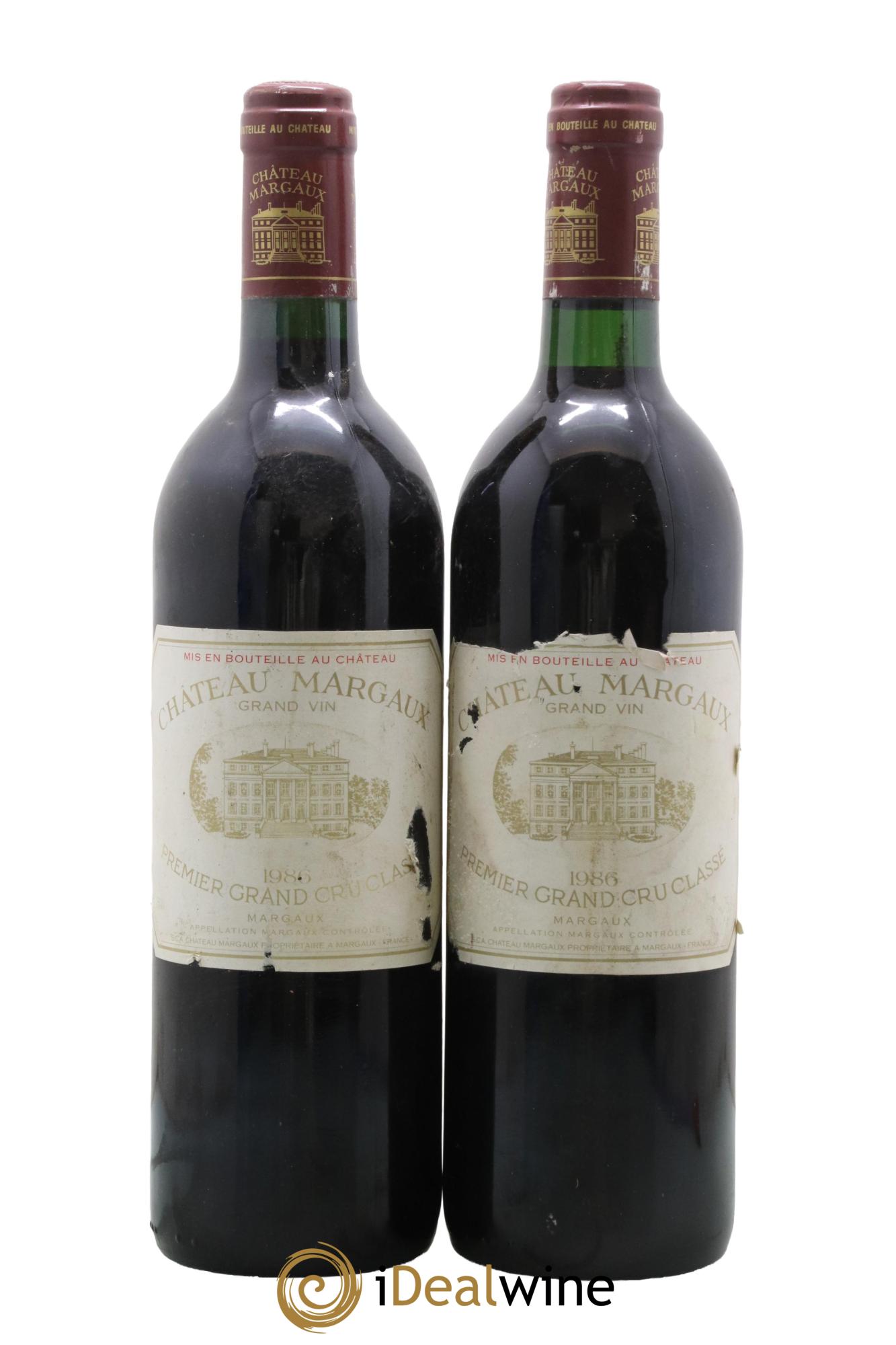 Château Margaux 1er Grand Cru Classé 1986 - Lot de 2 bouteilles - 0