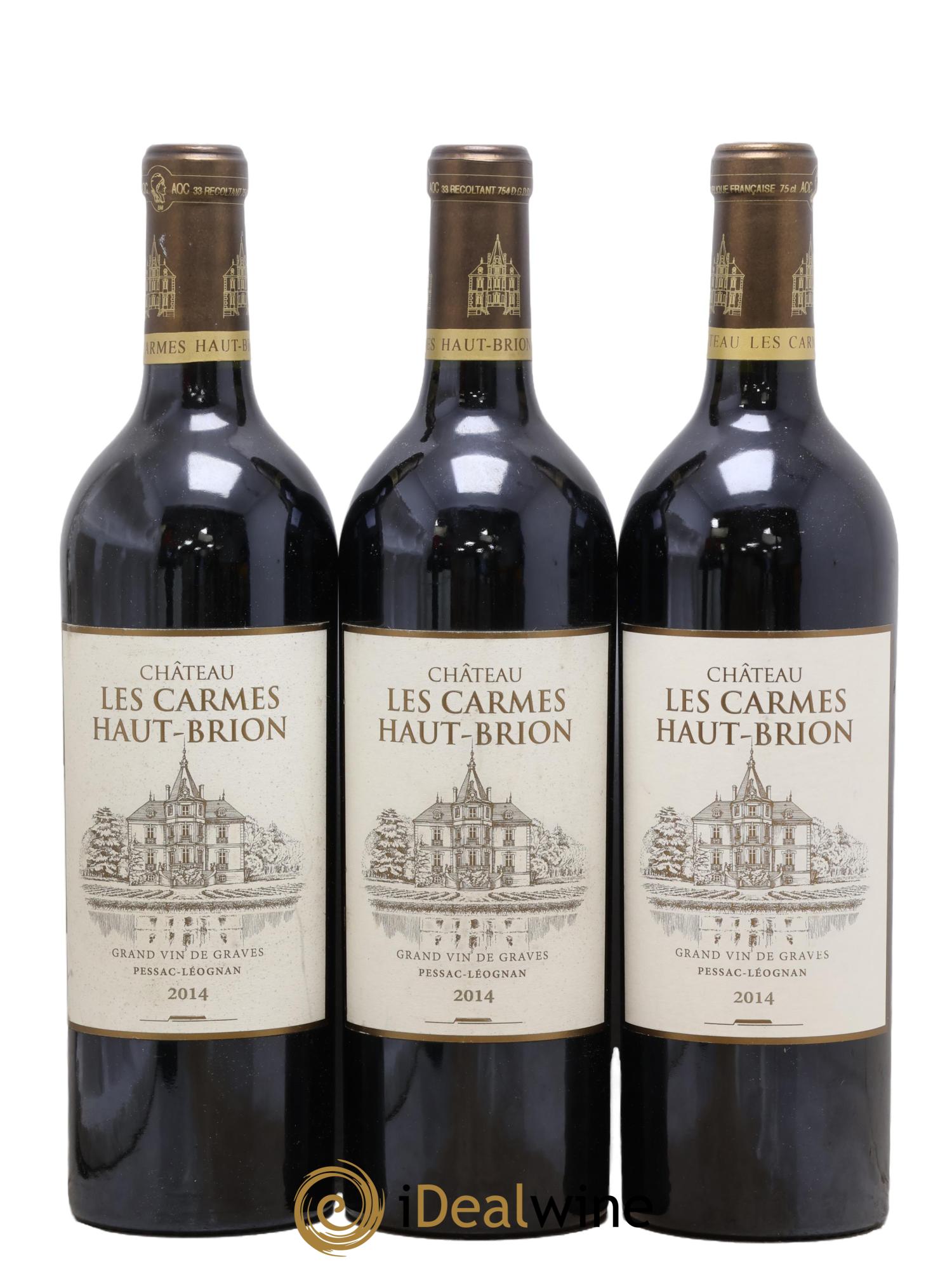 Château Les Carmes Haut-Brion 2014 - Lot of 3 bottles - 0