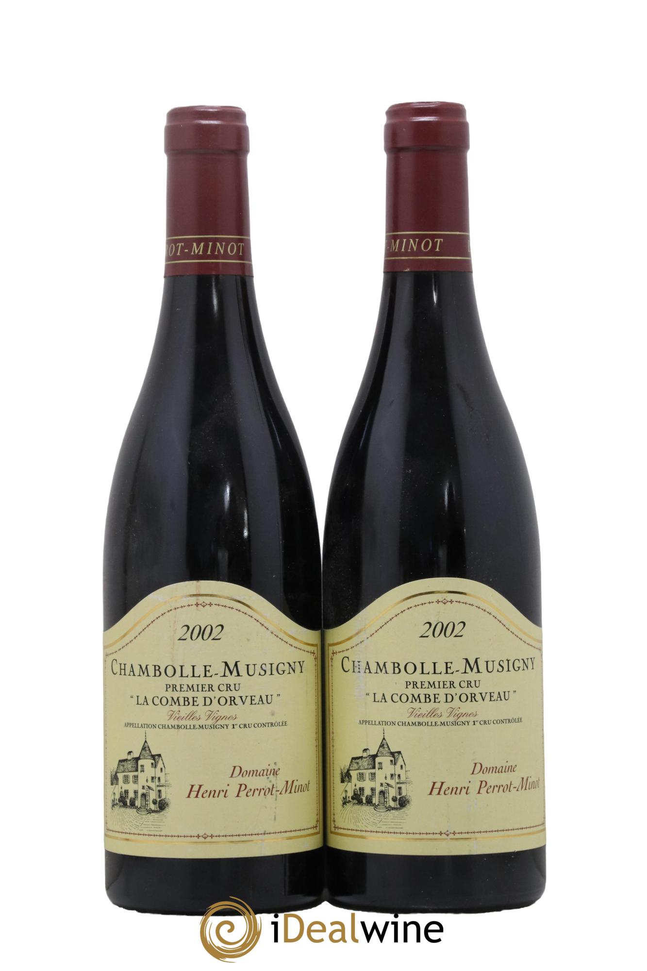Chambolle-Musigny 1er Cru La Combe d'Orveau Vieilles Vignes Perrot-Minot 2002 - Lot de 2 bouteilles - 0