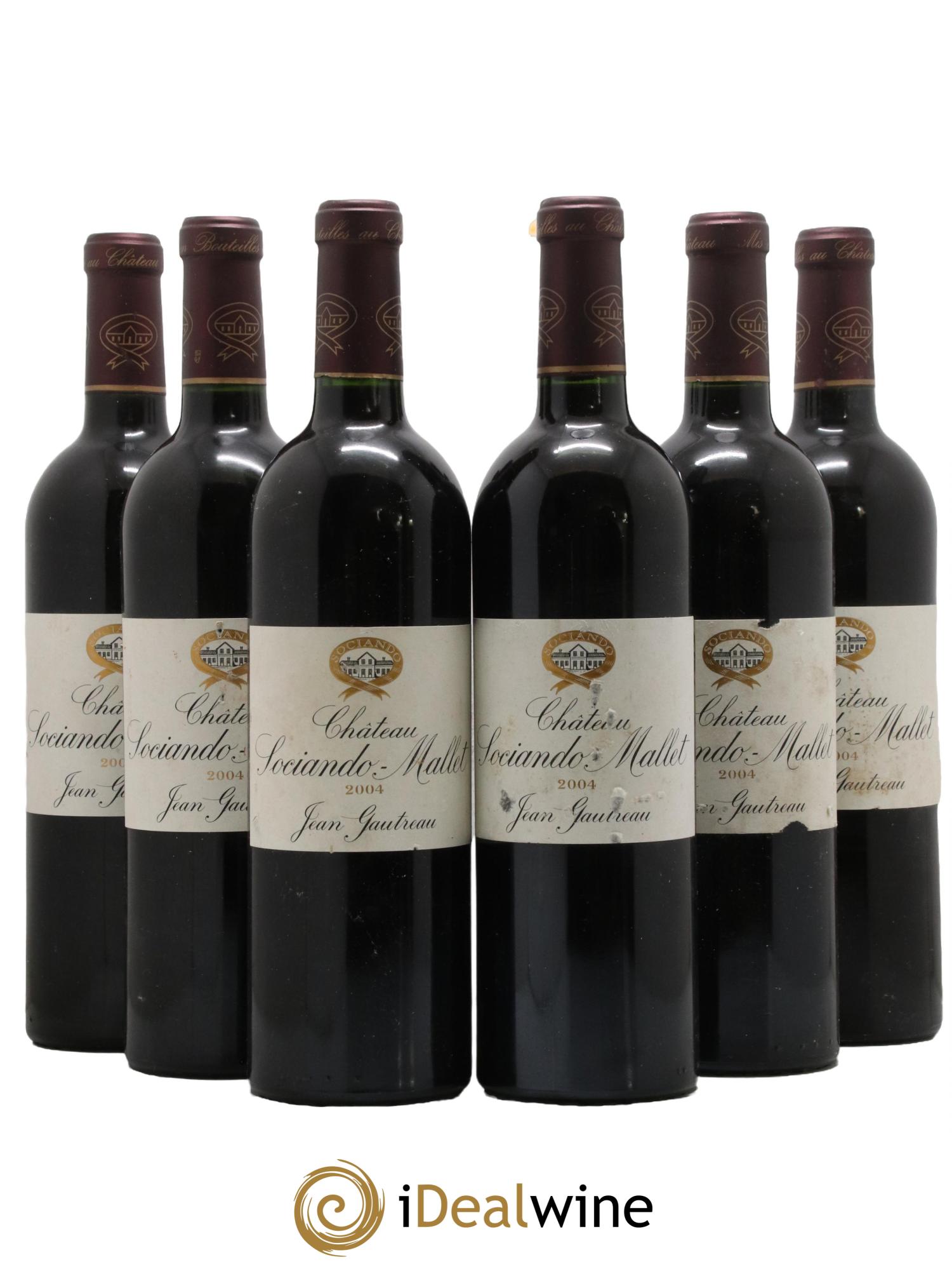 Château Sociando Mallet 2004 - Lot de 6 bouteilles - 0