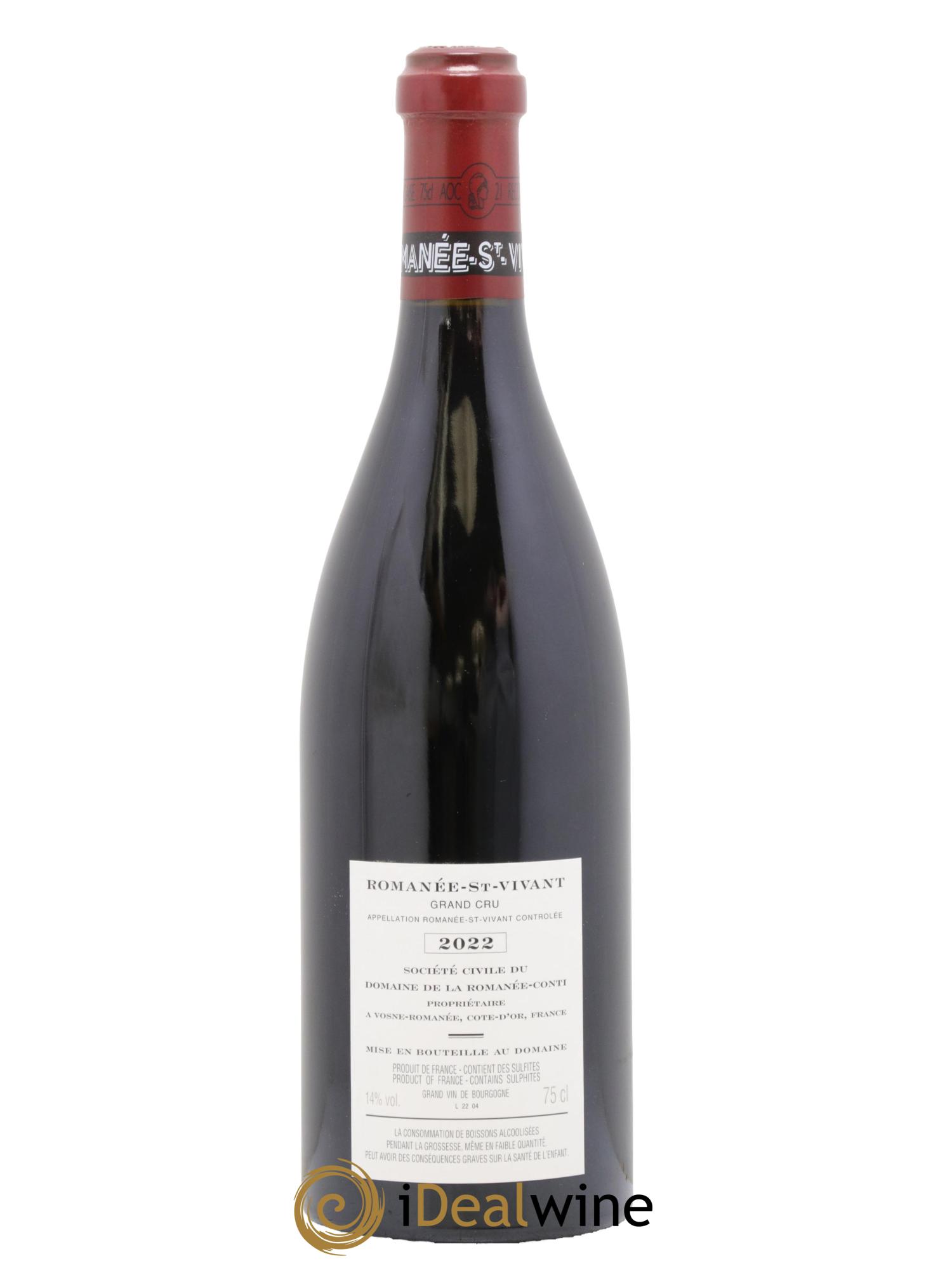 Romanée-Saint-Vivant Grand Cru Domaine de la Romanée-Conti 2022 - Lot of 1 bottle - 1