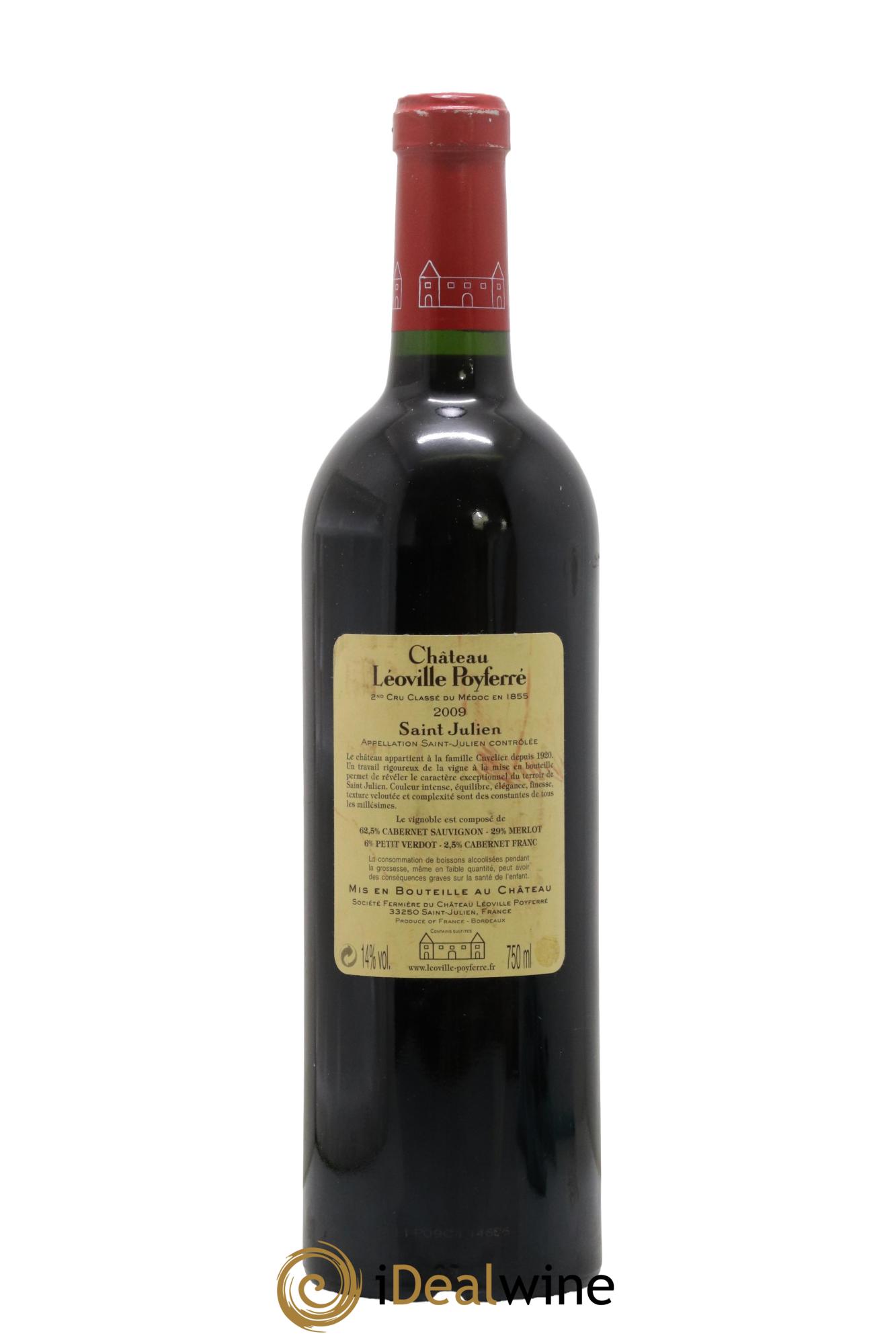 Château Léoville Poyferré 2ème Grand Cru Classé 2009 - Posten von 1 Flasche - 1