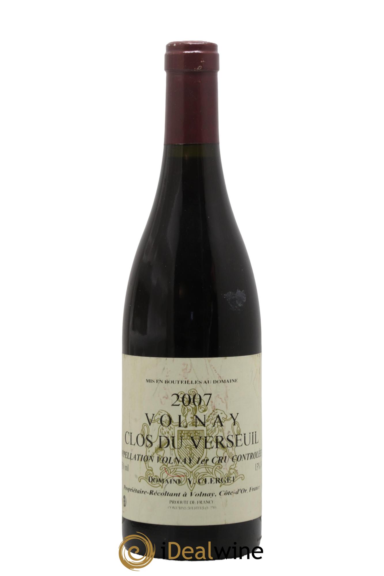 Volnay 1er Cru Clos du Verseuil Yvon Clerget 2007 - Lot de 1 bouteille - 0