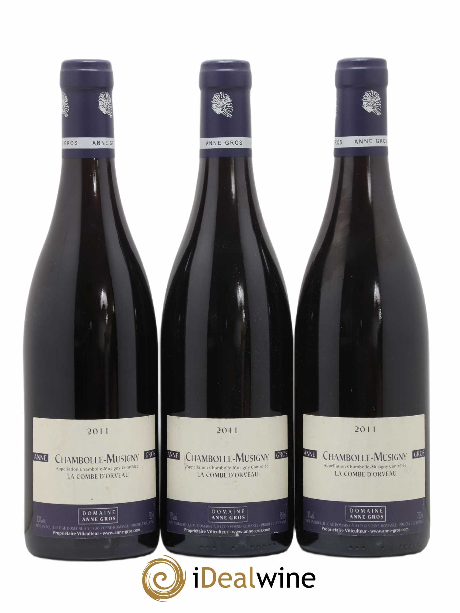 Chambolle-Musigny La Combe d'Orveau Anne Gros 2011 - Lot de 3 bouteilles - 0