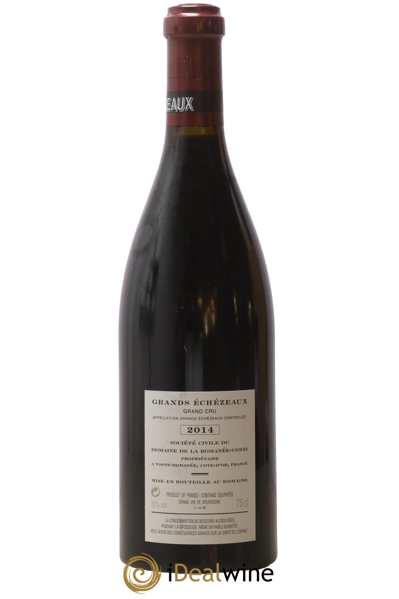 Grands-Echezeaux Grand Cru Domaine de la Romanée-Conti 2014 - Posten von 1 Flasche - 1
