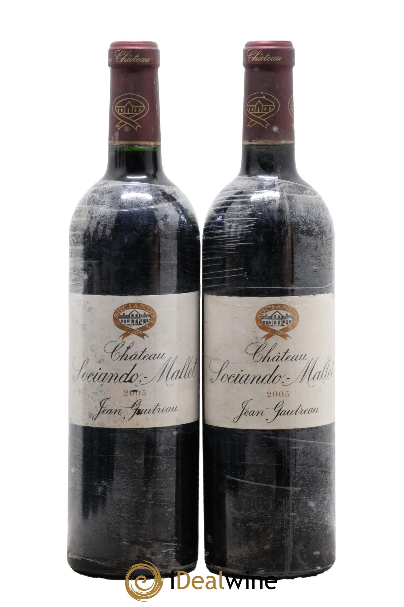 Château Sociando Mallet 2005 - Lot de 2 bouteilles - 0