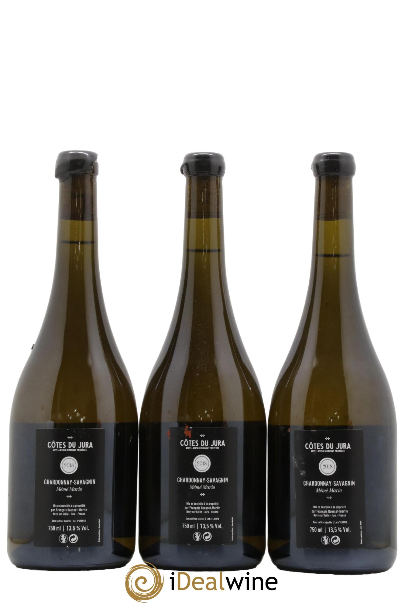 Côtes du Jura Mémé Marie François Rousset Martin 2018 - Posten von 3 Flaschen - 1