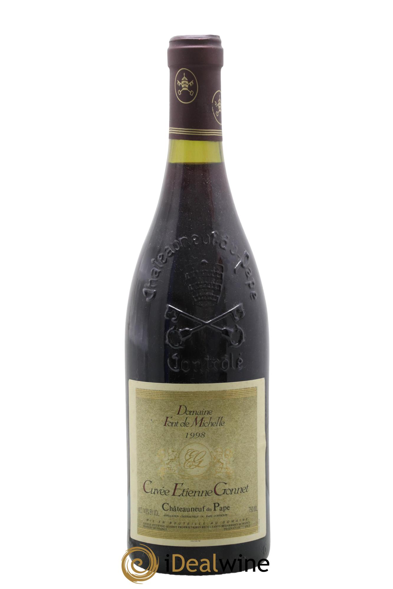 Châteauneuf-du-Pape Domaine Font de Michelle Cuvée Etienne Gonnet Famille Gonnet 1998 - Lot de 1 bouteille - 0