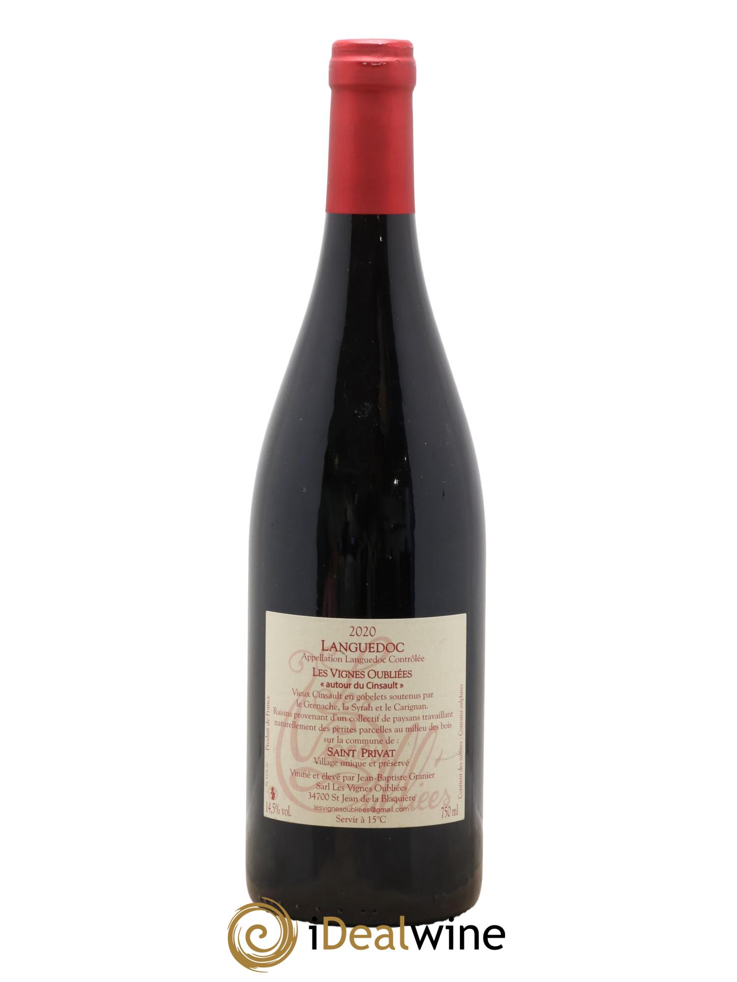 Languedoc Les Vignes Oubliées Autour du Cinsault Jean-Baptiste Granier 2020 - Lot of 1 bottle - 1