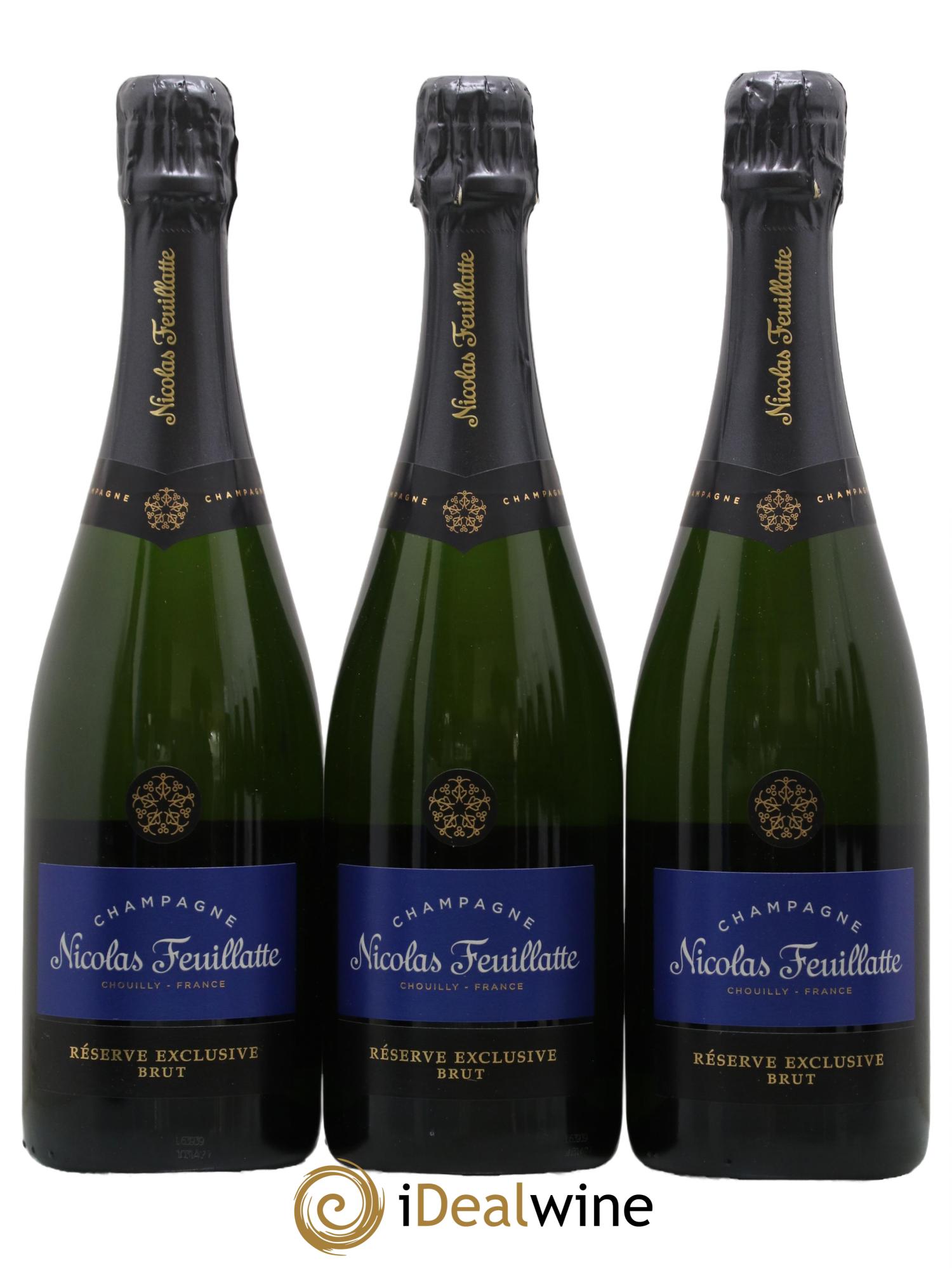 Champagne Reserve Exclusive Nicolas Feuillatte - Lot de 3 bouteilles - 0