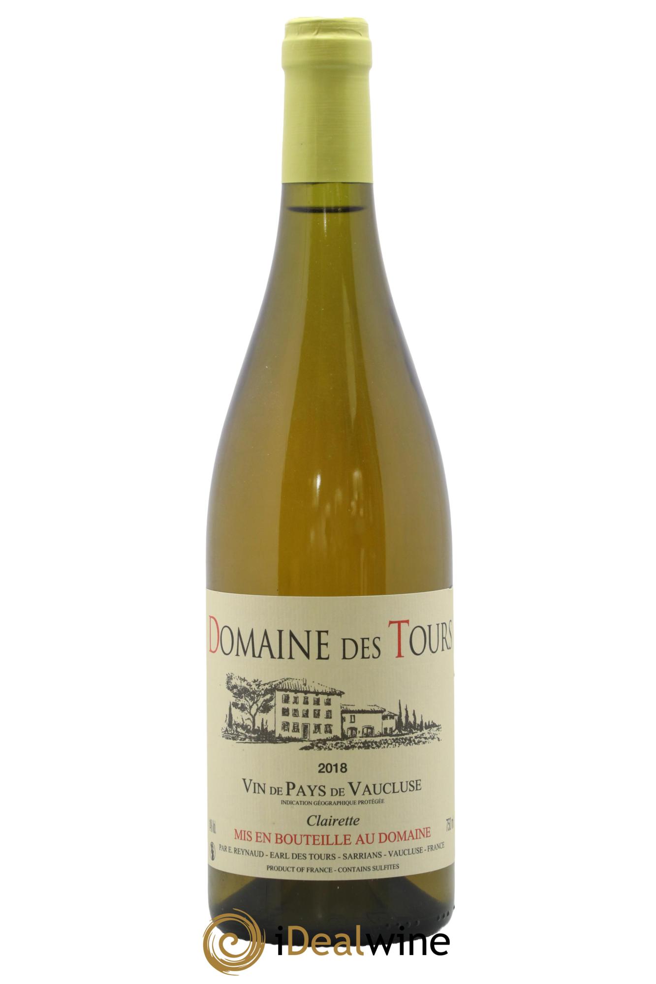 Vaucluse (Vin de Pays de Vaucluse) Domaine des Tours Clairette Emmanuel Reynaud 2018 - Lot de 1 bouteille - 0