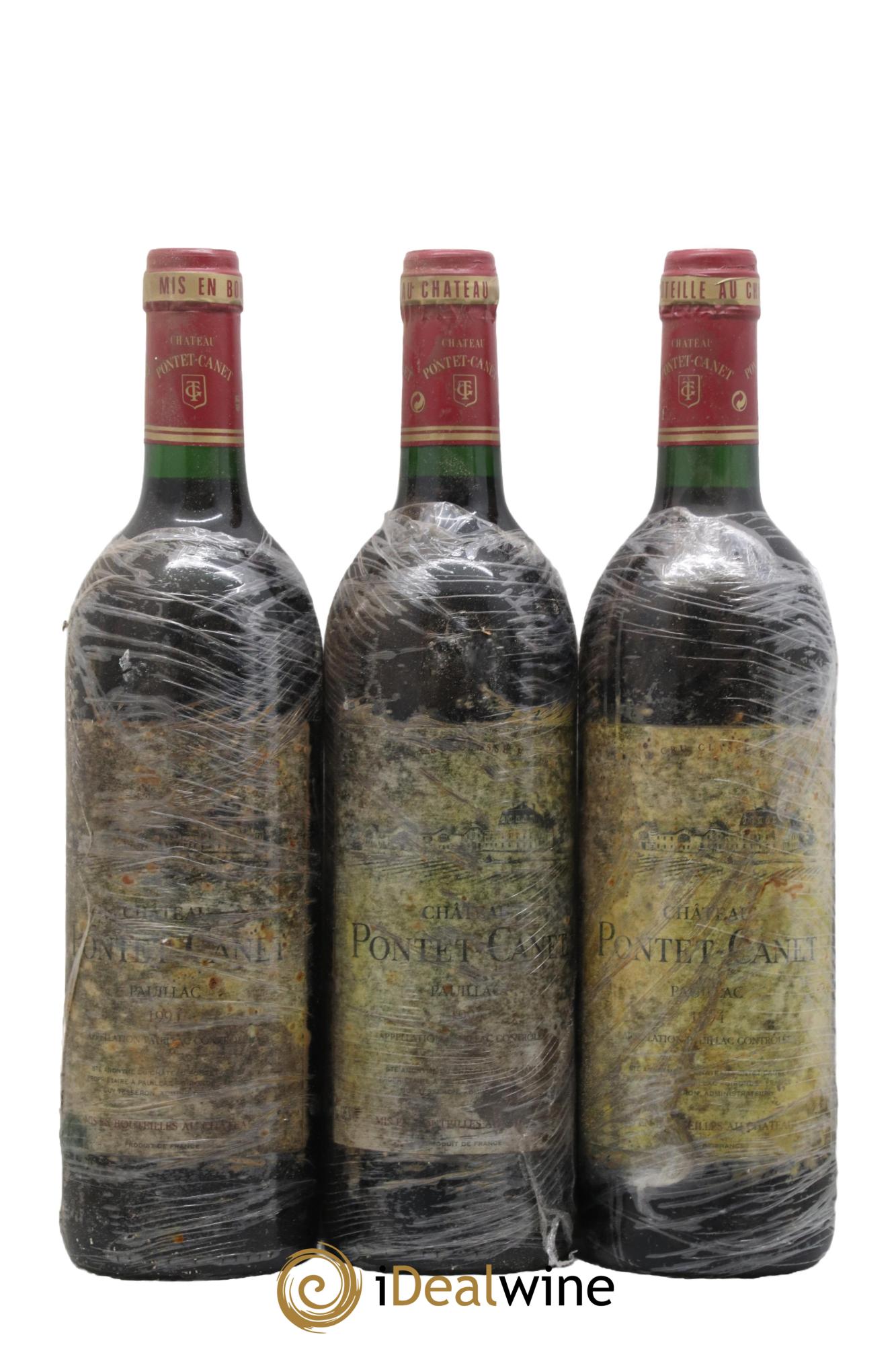Château Pontet Canet 5ème Grand Cru Classé 1994 - Lot of 3 bottles - 0
