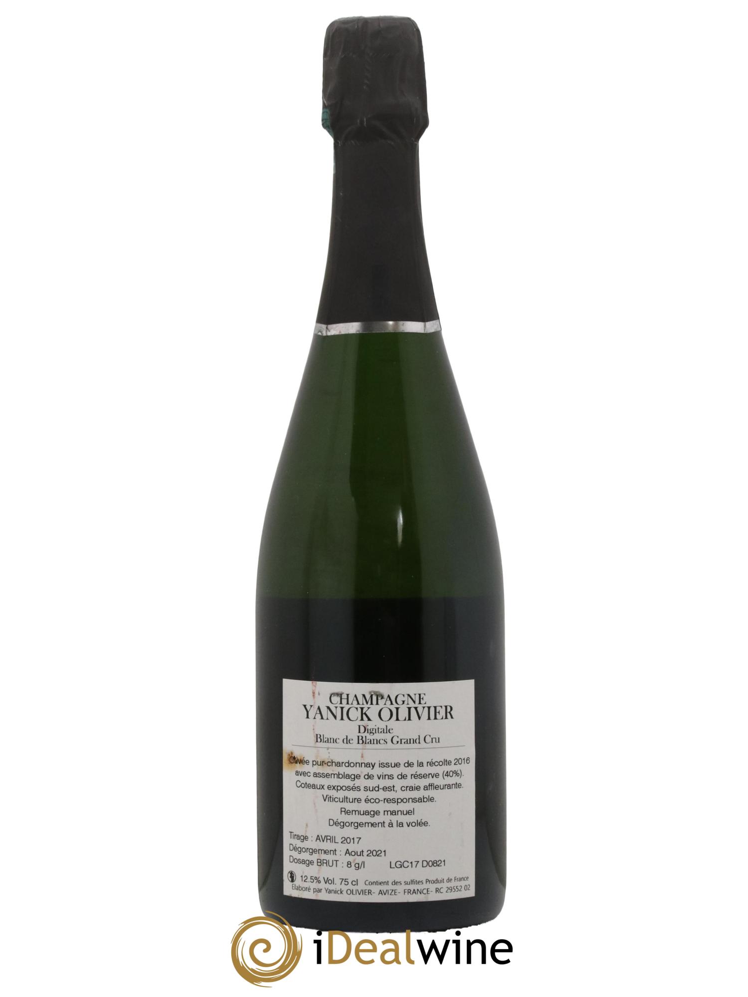 Champagne Grand Cru Blanc de Blancs Digitale Maison Yannick Olivier - Lot de 1 bouteille - 1