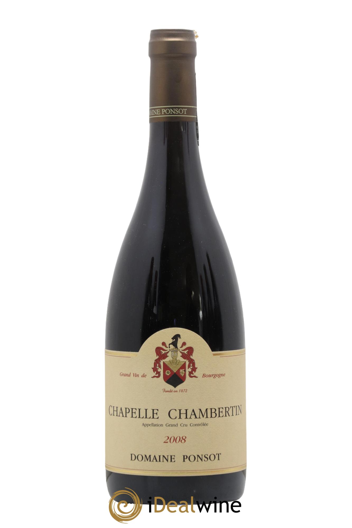 Chapelle-Chambertin Grand Cru Ponsot (Domaine) 2008 - Lot de 1 bouteille - 0