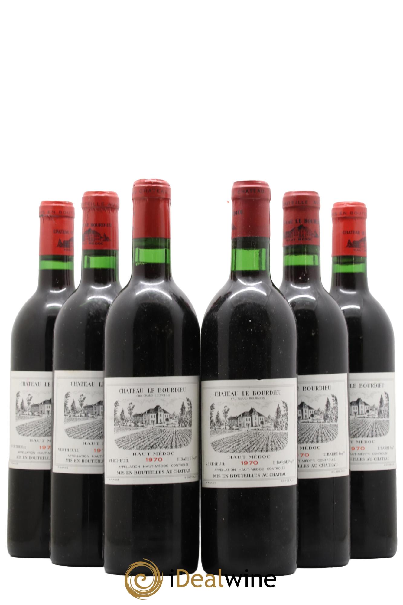 Château le Bourdieu Cru Bourgeois 1970 - Lot de 6 bouteilles - 0