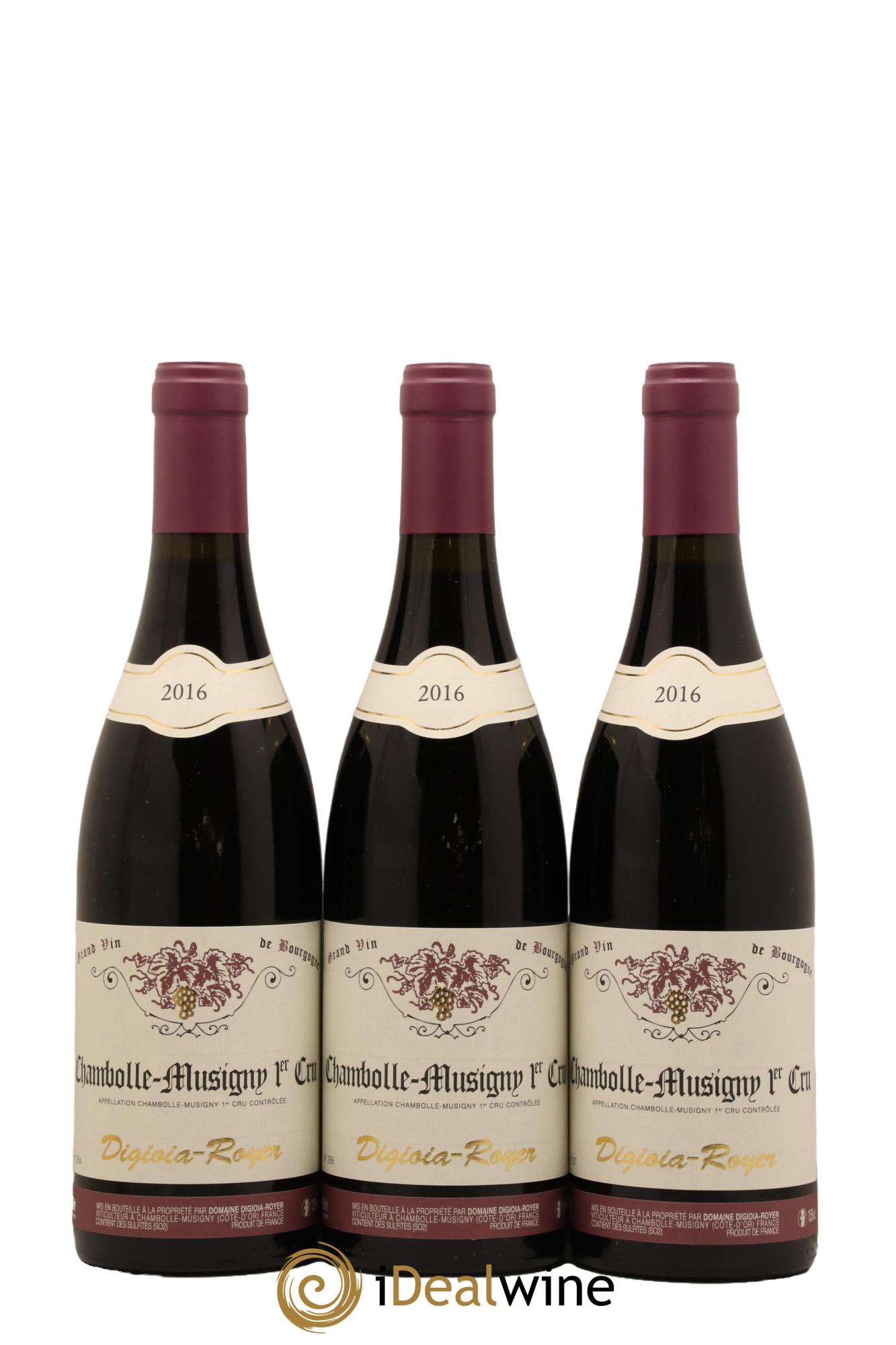 Chambolle-Musigny 1er Cru Domaine Digioia Royer 2016 - Lot de 3 bouteilles - 0