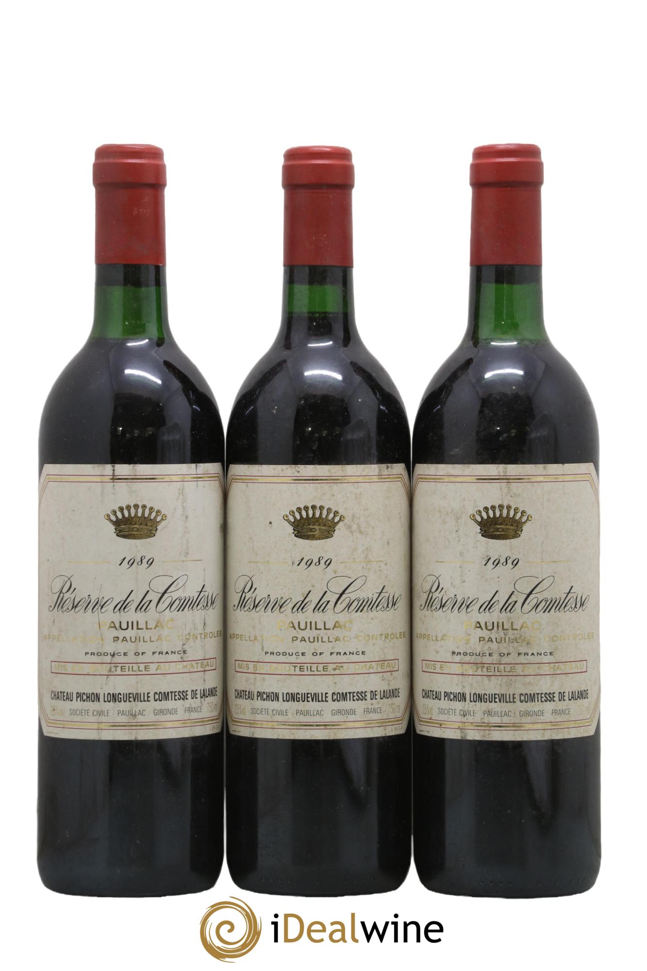 Réserve de la Comtesse Second Vin 1989 - Lot de 3 bouteilles - 0