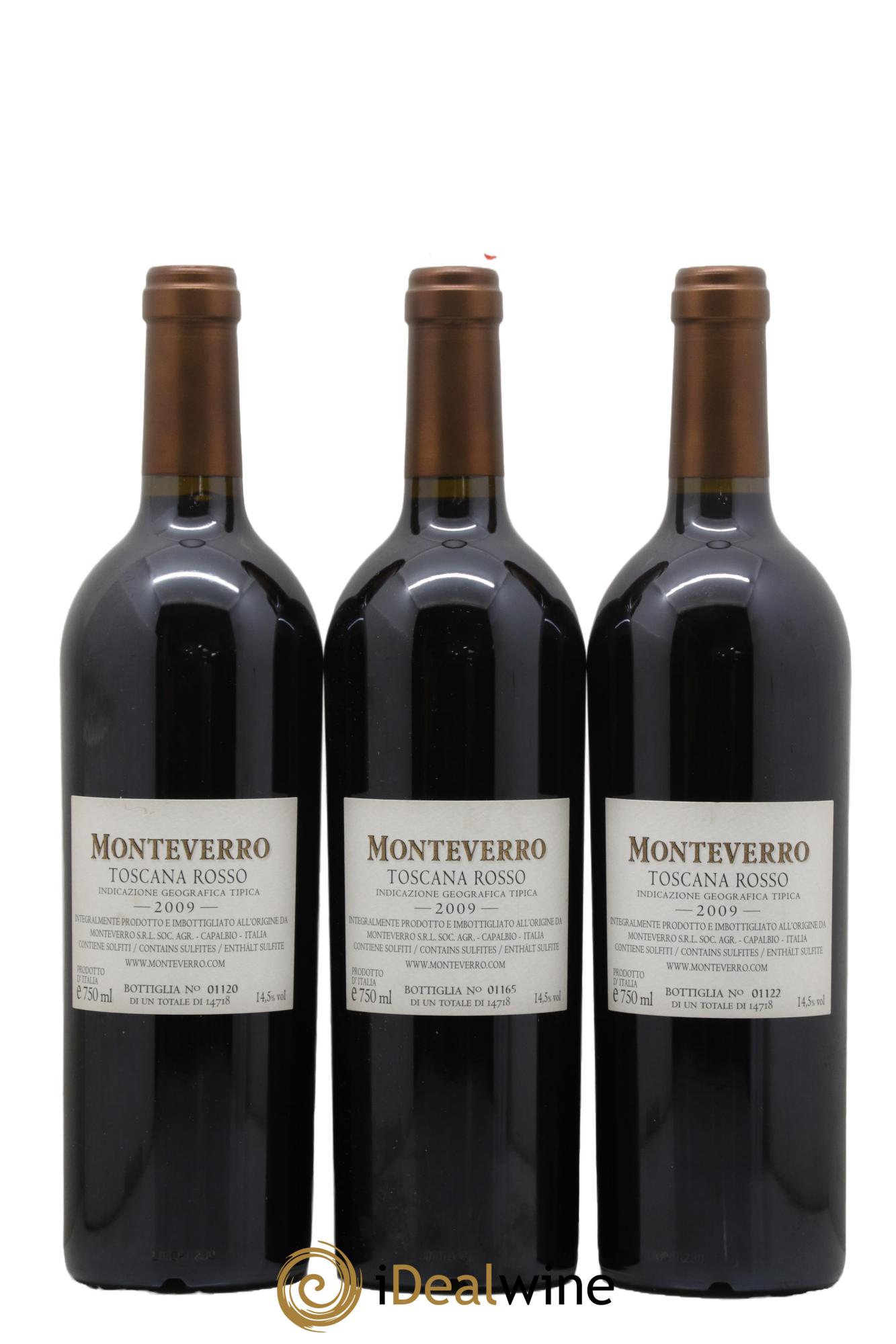 Italie Monteverro 2009 - Lotto di 3 bottiglie - 1