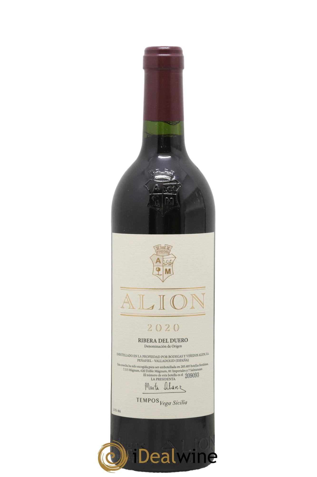 Ribera Del Duero DO Vega Sicilia Alion Famille Alvarez 2020 - Lot of 1 bottle - 0