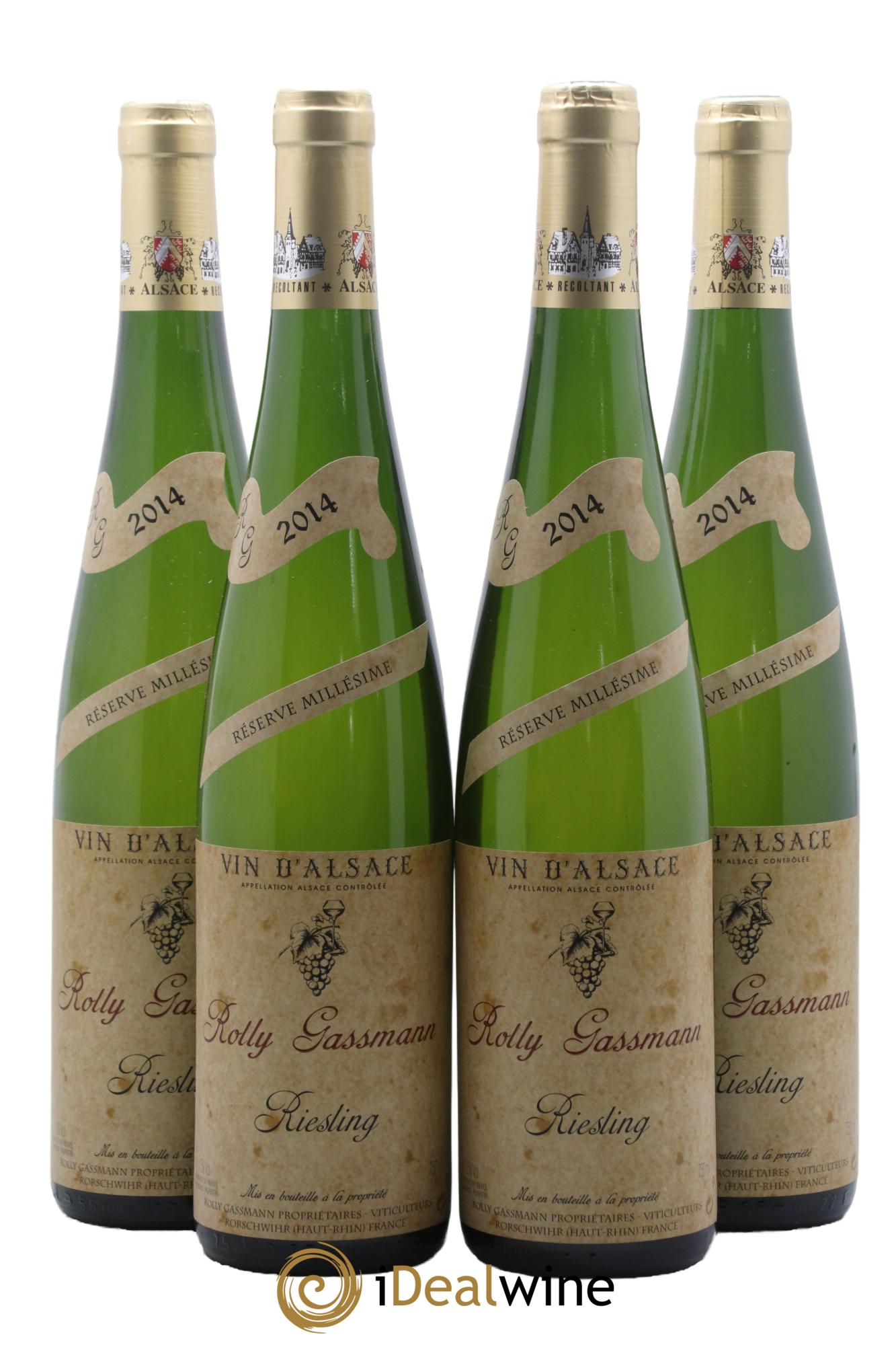 Alsace Riesling Réserve Millésime Rolly-Gassmann 2014 - Lotto di 4 bottiglie - 0