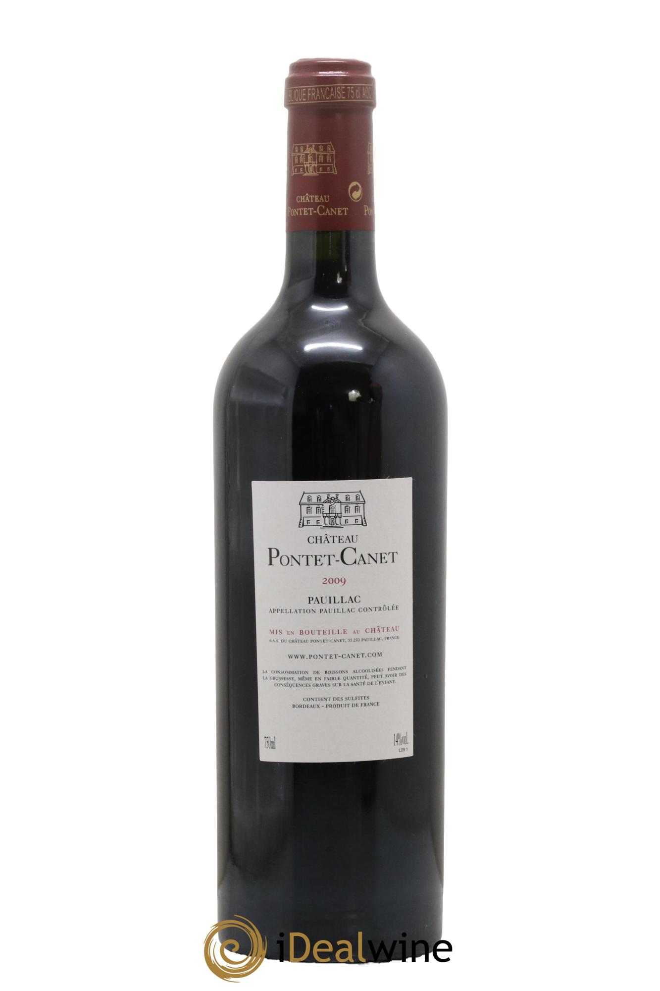 Château Pontet Canet 5ème Grand Cru Classé 2009 - Lot de 1 bouteille - 1