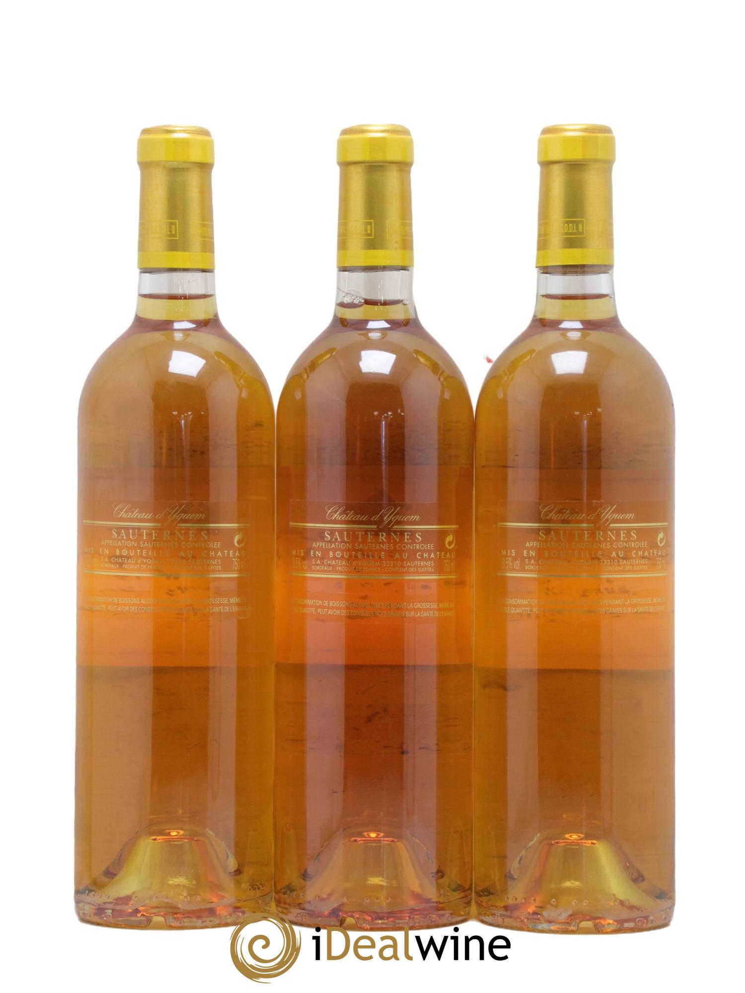 Château d' Yquem 1er Cru Classé Supérieur  2008 - Lot de 3 bouteilles - 1