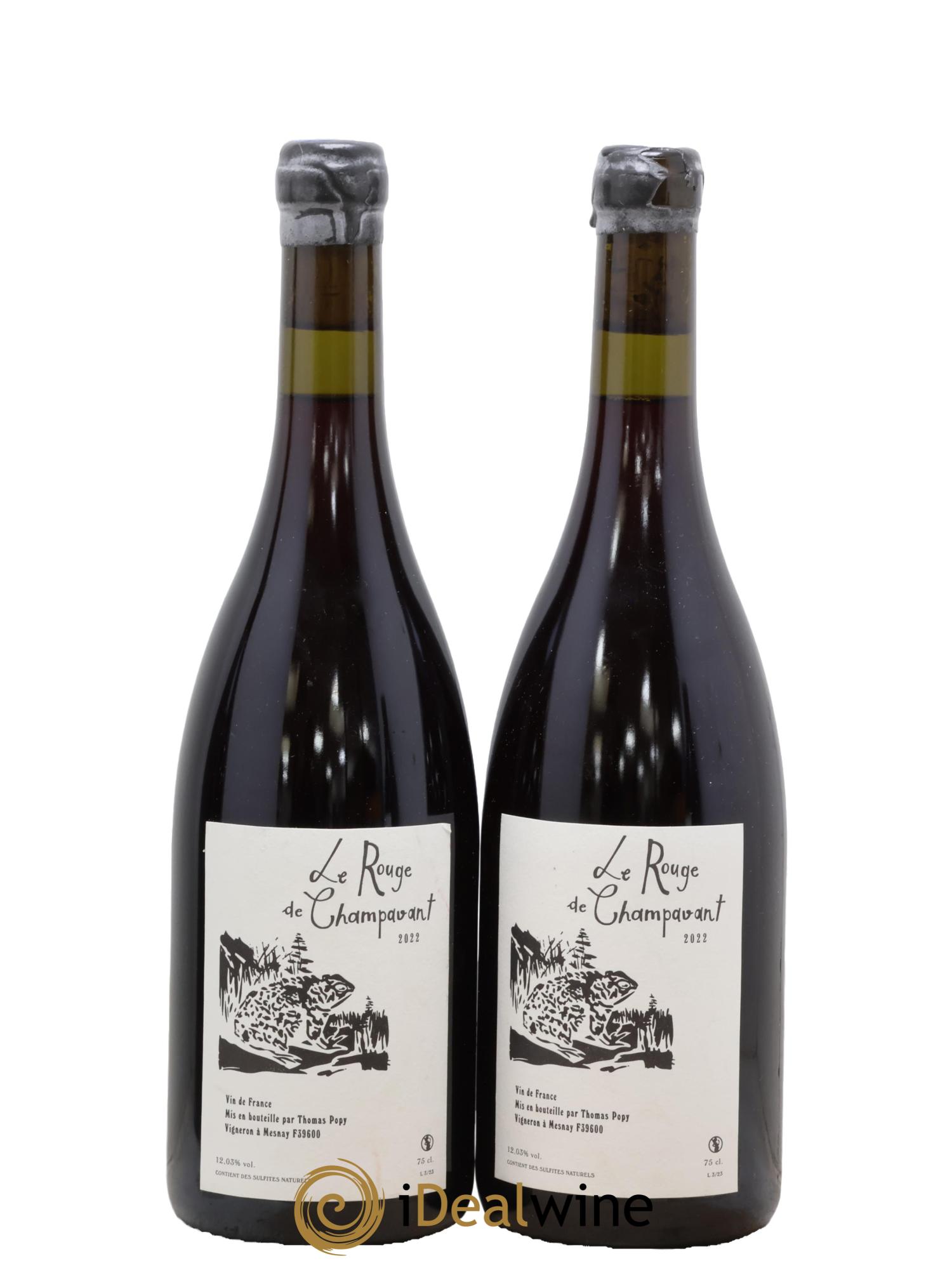 Vin de France Le Rouge de Champavant Thomas Popy 2022 - Lot de 2 bouteilles - 0