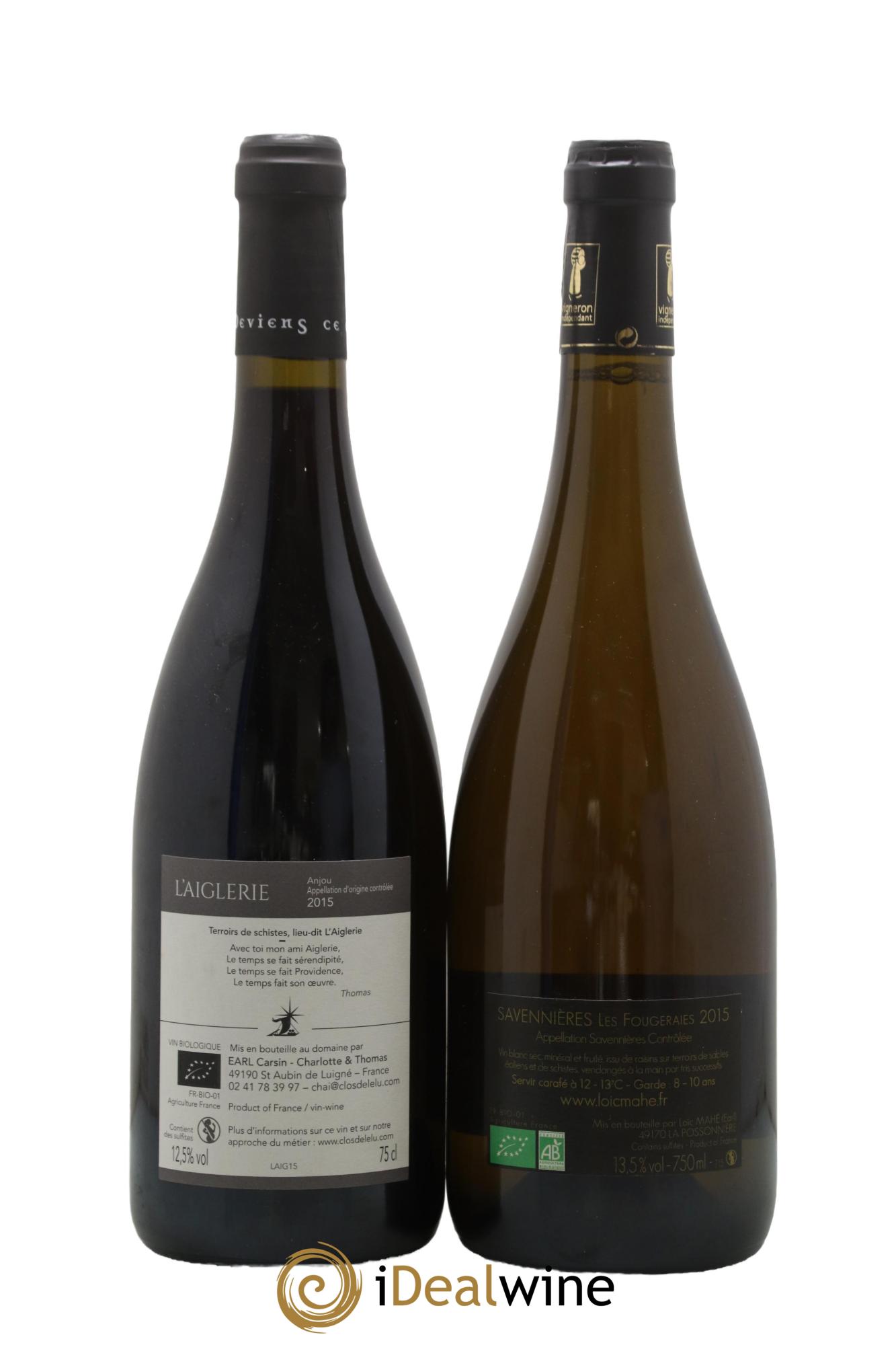 Assortiment de vins d'Anjou noir - Saumur - Bourgueil N°14 - Lot of 6 bottles - 3