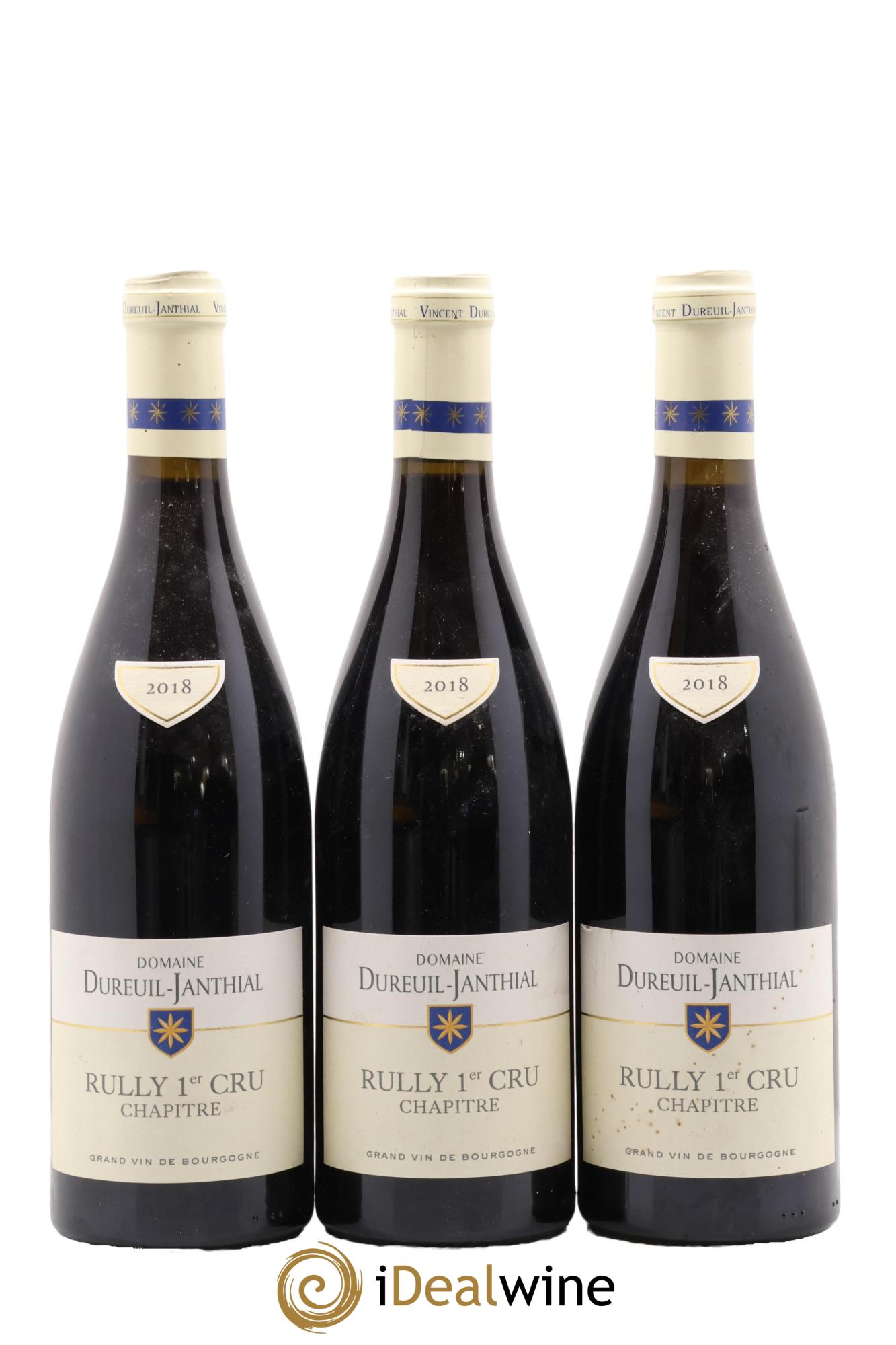 Rully 1er Cru Chapitre Vincent Dureuil-Janthial 2018 - Posten von 3 Flaschen - 0