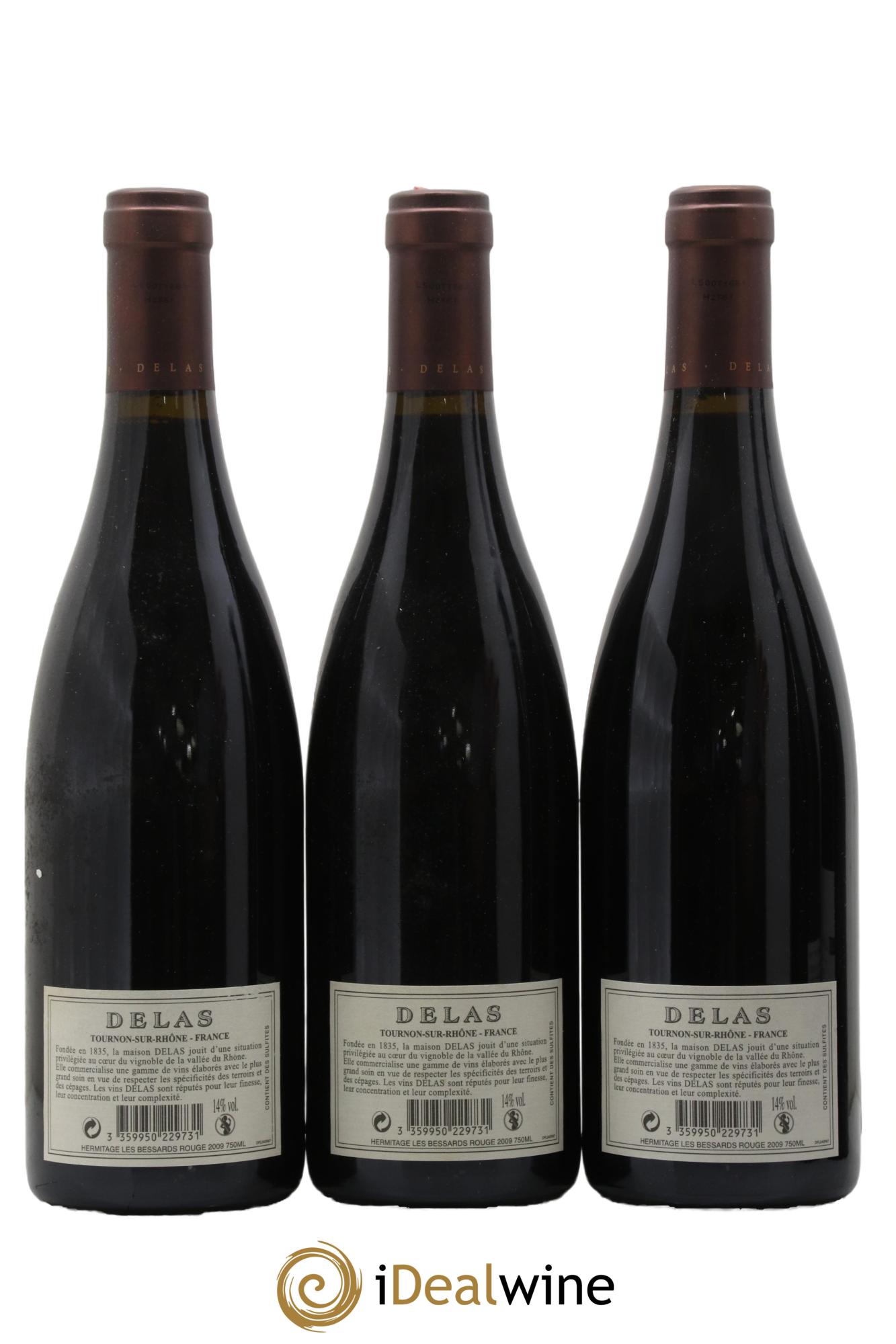 Hermitage Les Bessards Delas Frères 2009 - Lot de 3 bouteilles - 1