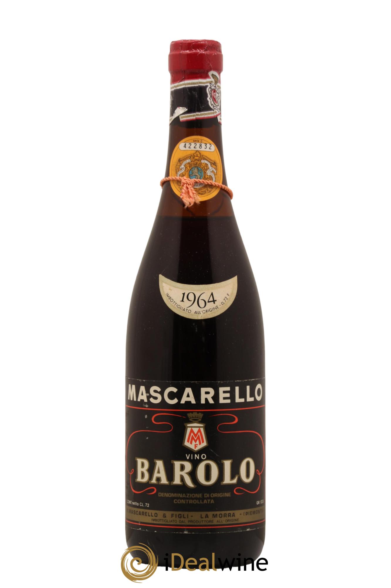 Barolo Mascarello 1964 - Lot de 1 bouteille - 0