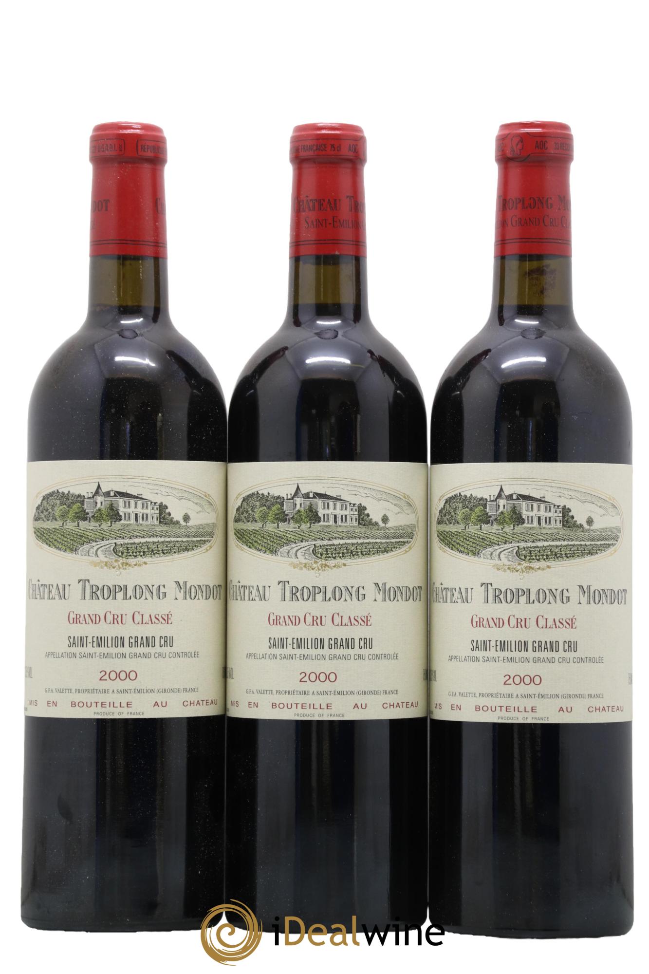 Château Troplong Mondot 1er Grand Cru Classé B 2000 - Lotto di 6 bottiglie - 2