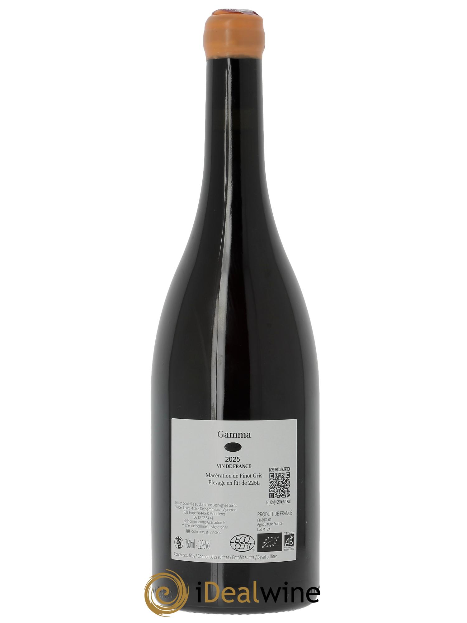 Vin de France Gamma Michel et Matthieu Delhommeau  2025 - Lot de 1 bouteille - 1