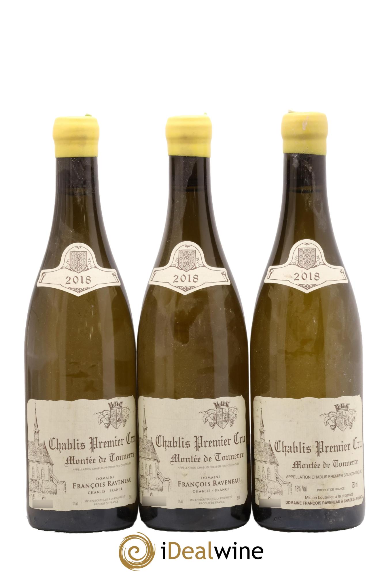 Chablis 1er Cru Montée de Tonnerre Raveneau (Domaine) 2018 - Lot of 3 bottles - 0