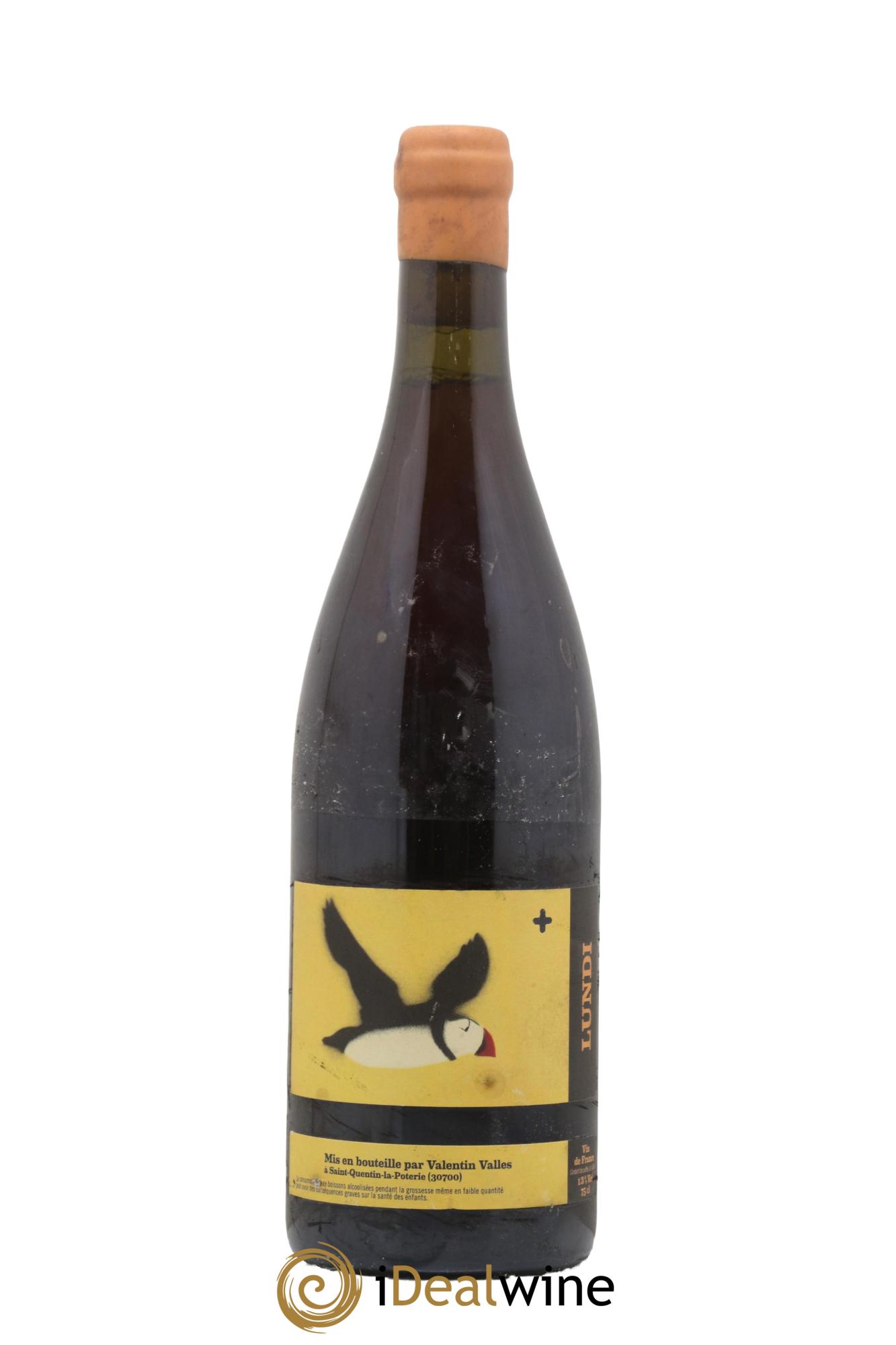 Vin de France Lundi Plus Valentin Valles 2018 - Lot de 1 bouteille - 0